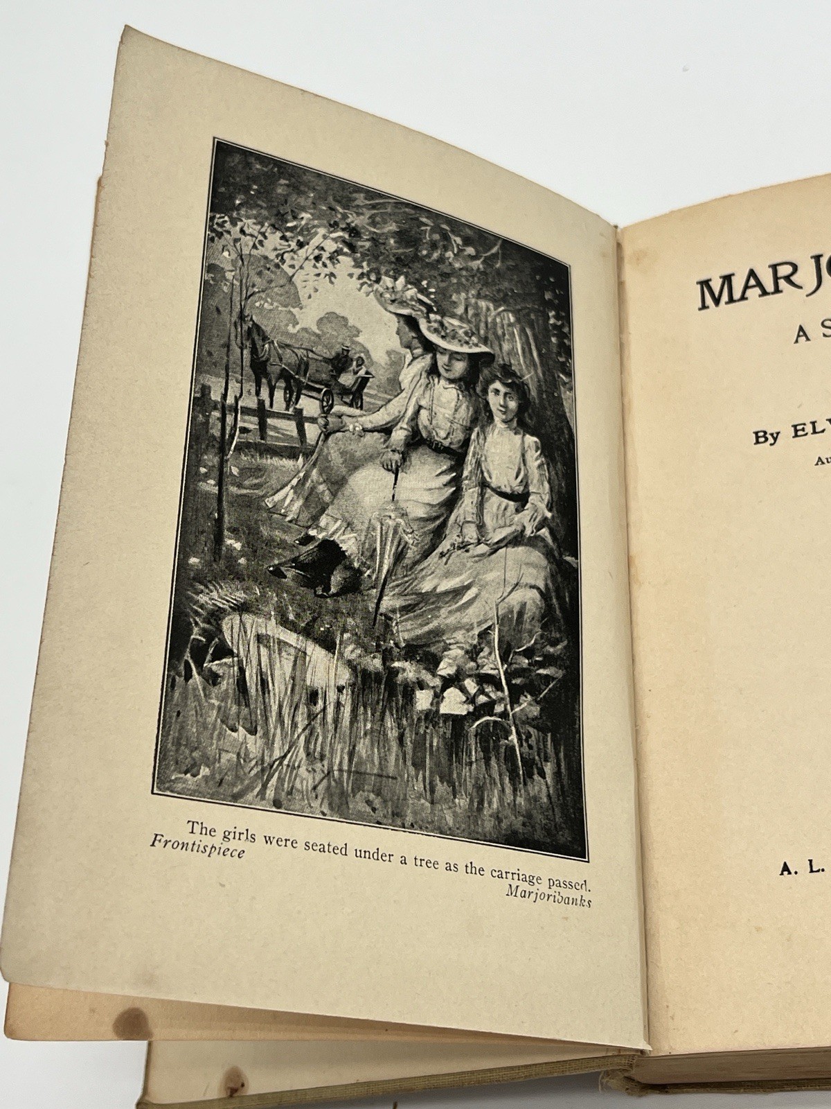 Antique 1892 Marjoribanks Book by Elvirton Wright A Story For Girls