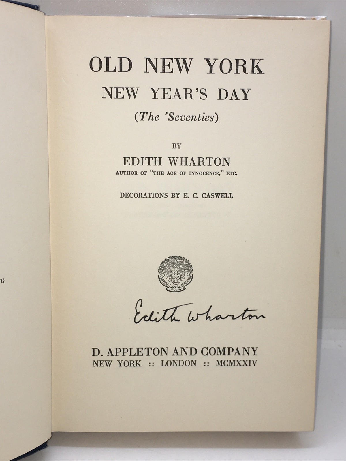 Rare 1924 Edith Wharton First Edition Old New York 4 Book Set, 1 SIGNED!! HCDJ
