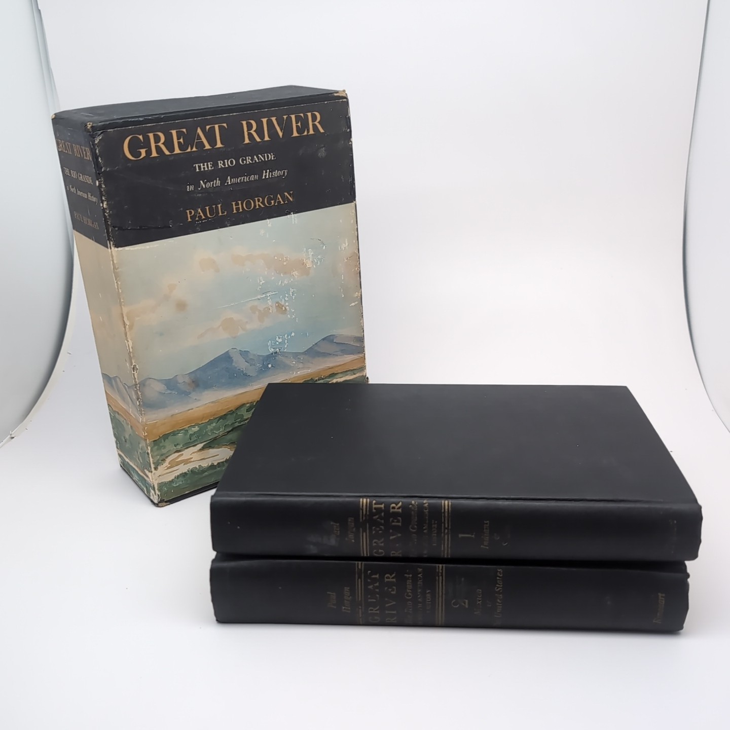 Great River: The Rio Grande – Paul Horgan 1954 Volumes 1 & 2 Hardcover Boxed Set