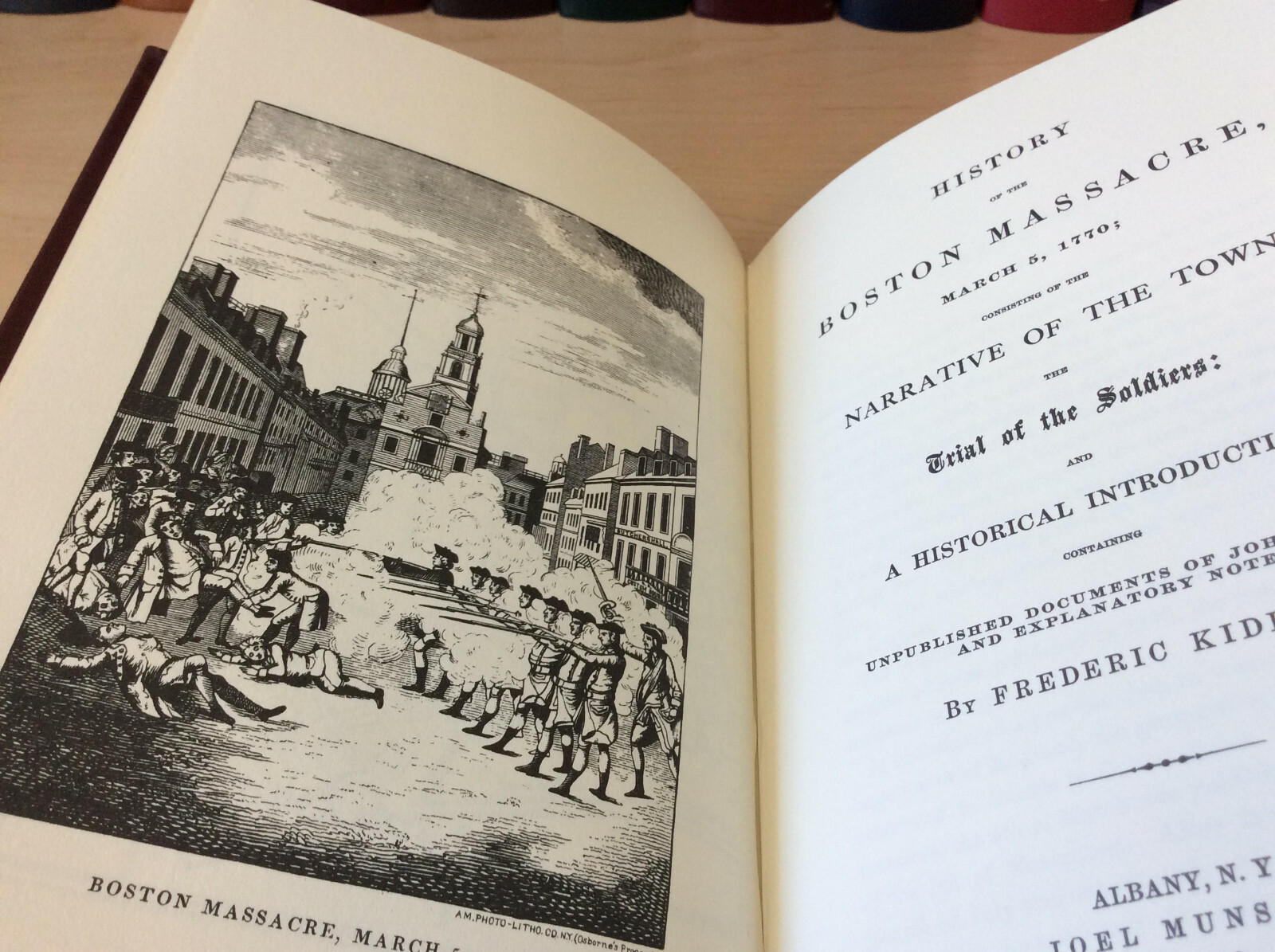 Boston Massacre by Frederic Kidder – quarter leather-bound / sealed