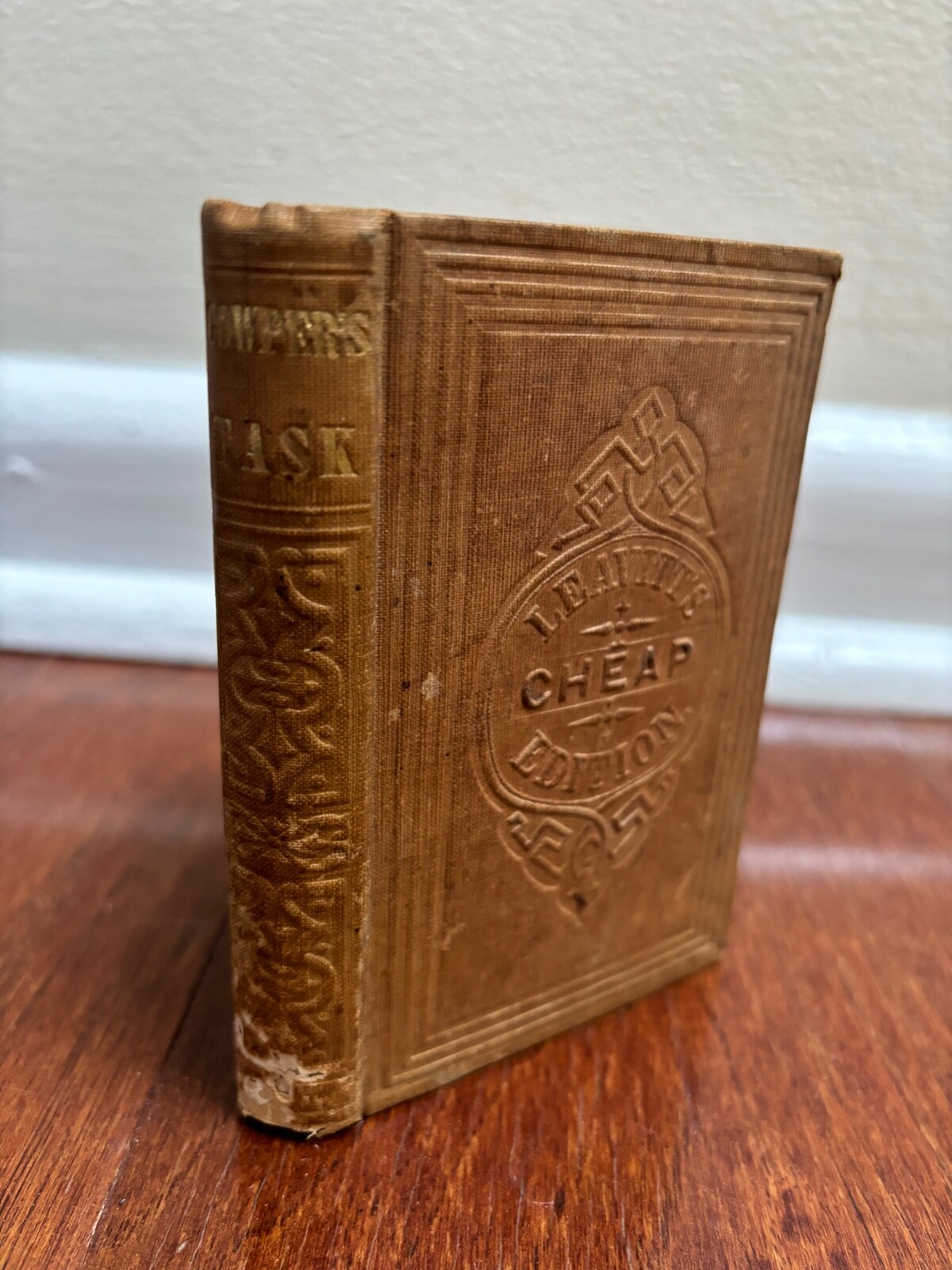 THE TASK A POEM IN FIVE BOOKS – William Cowper 1850 POETRY ANTIQUE