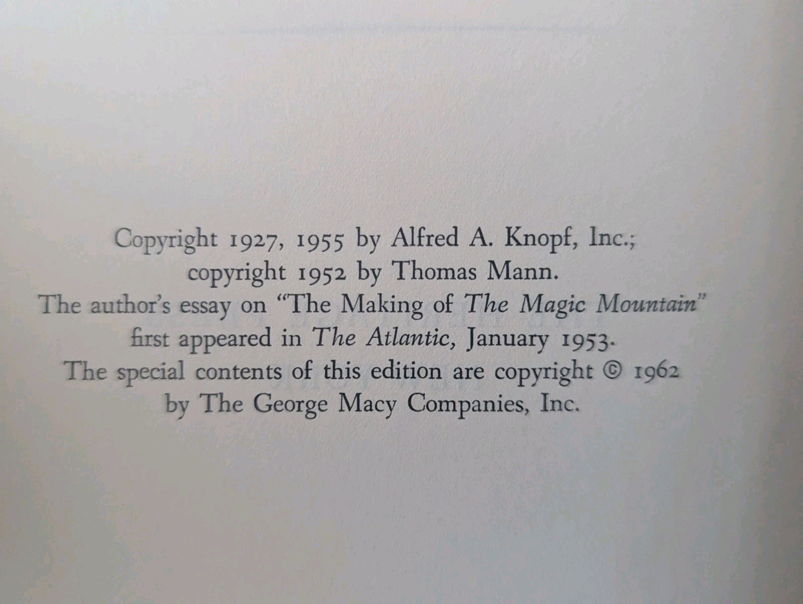 The Magic Mountain by Thomas Mann Heritage Press Slipcase Sandglass 1962 HC