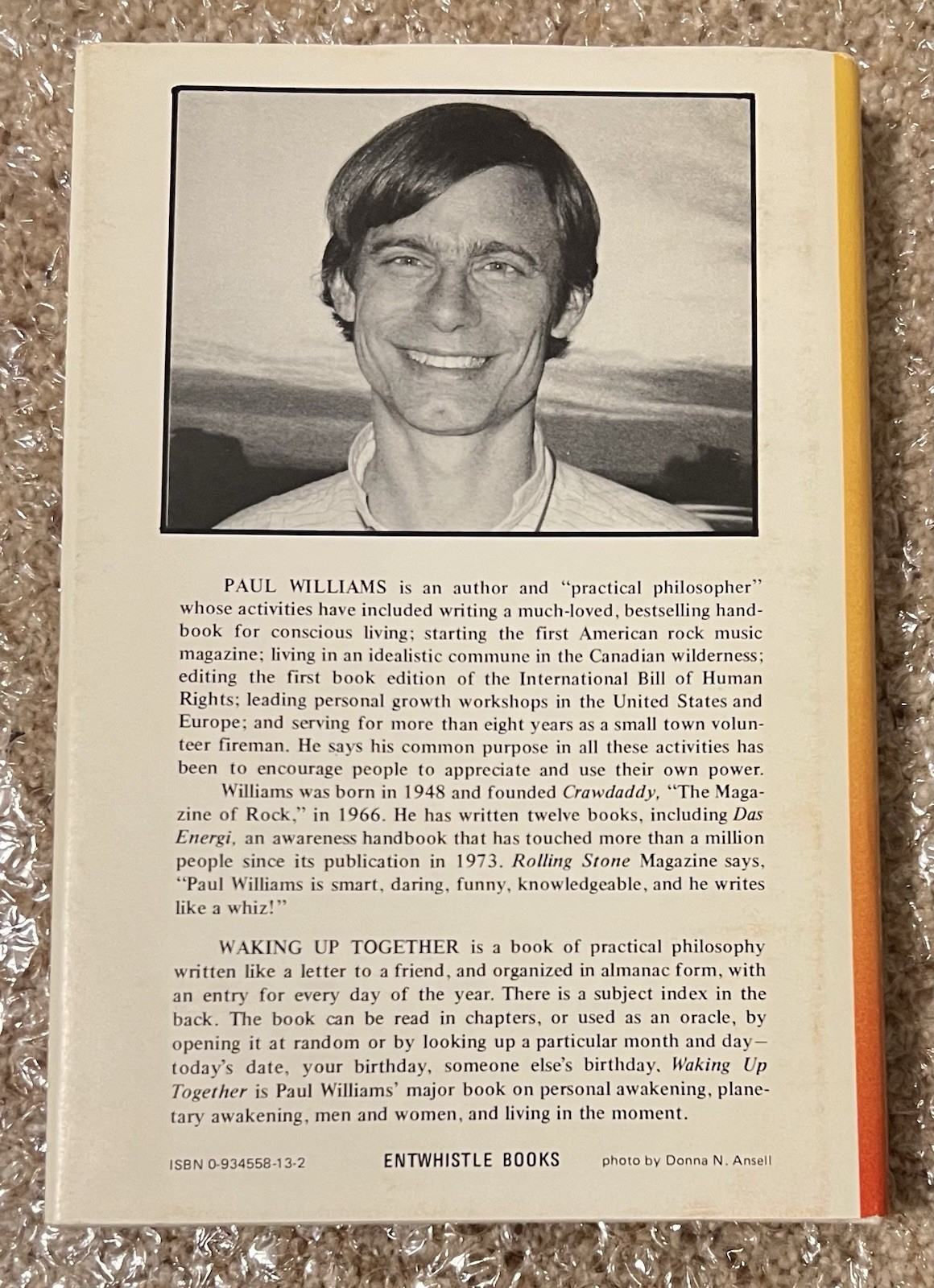 1984 Signed 1 Ed Waking Up Together Almanac Practical Philosophy Paul Williams