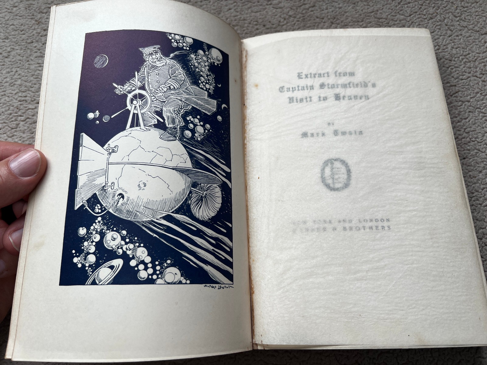 Extract From Captain Stormfield’s Visit To Heaven – 1st ed. – Mark Twain 1909 L7