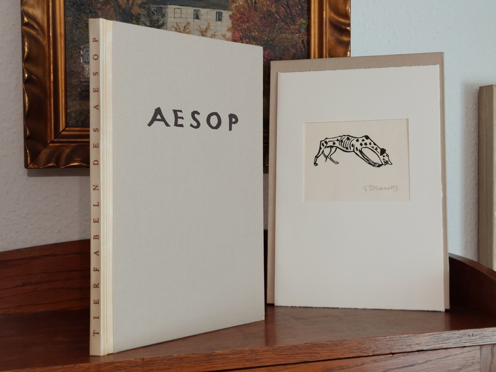 AESOP ANIMAL FABLES Woodblock Prints GERHARD MARCKS Signed 1/25 Ex. EA Bibliophile
