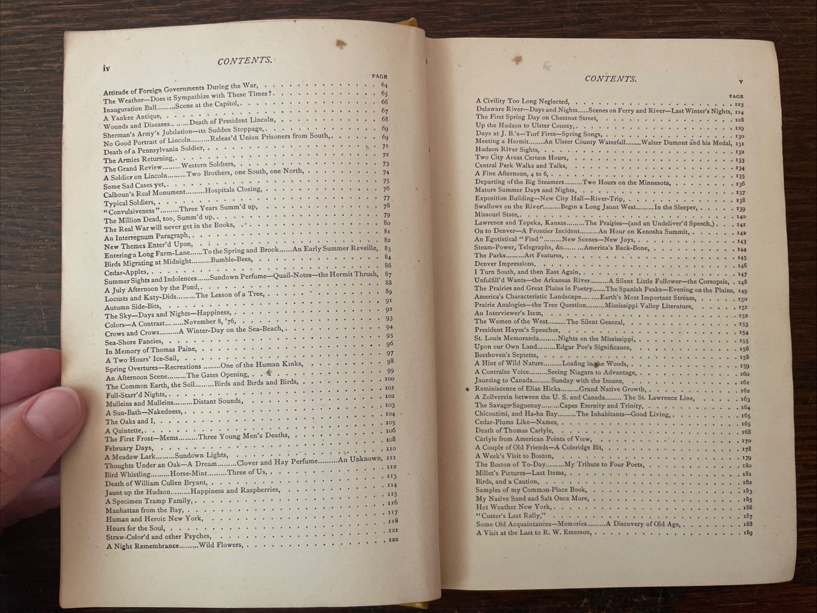 Specimen Days & Collect by Walt Whitman 1st Edition Antique 1882-’83 Book