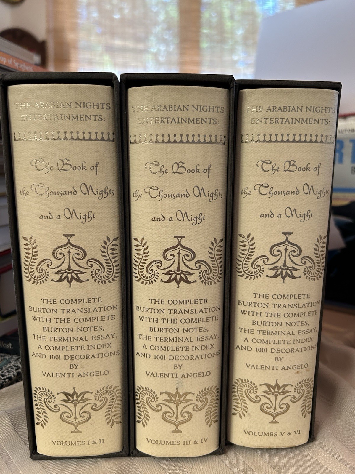 The Arabian Nights Complete Set 3 Vol 1-6 Richard Burton Heritage Press 1962 VG+