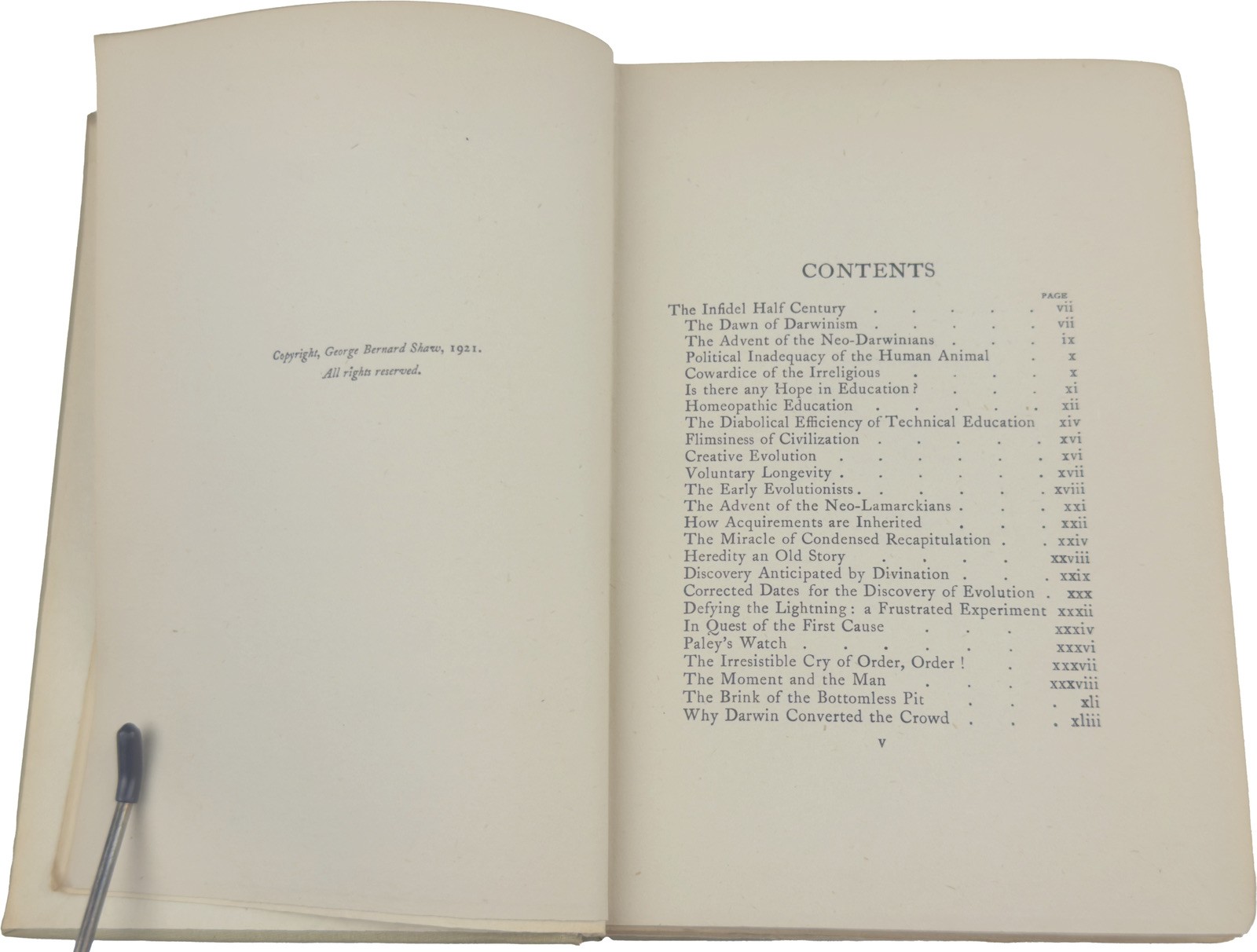 Back to Methuselah by Bernard Shaw (1922) – 1st Edition Vintage HC