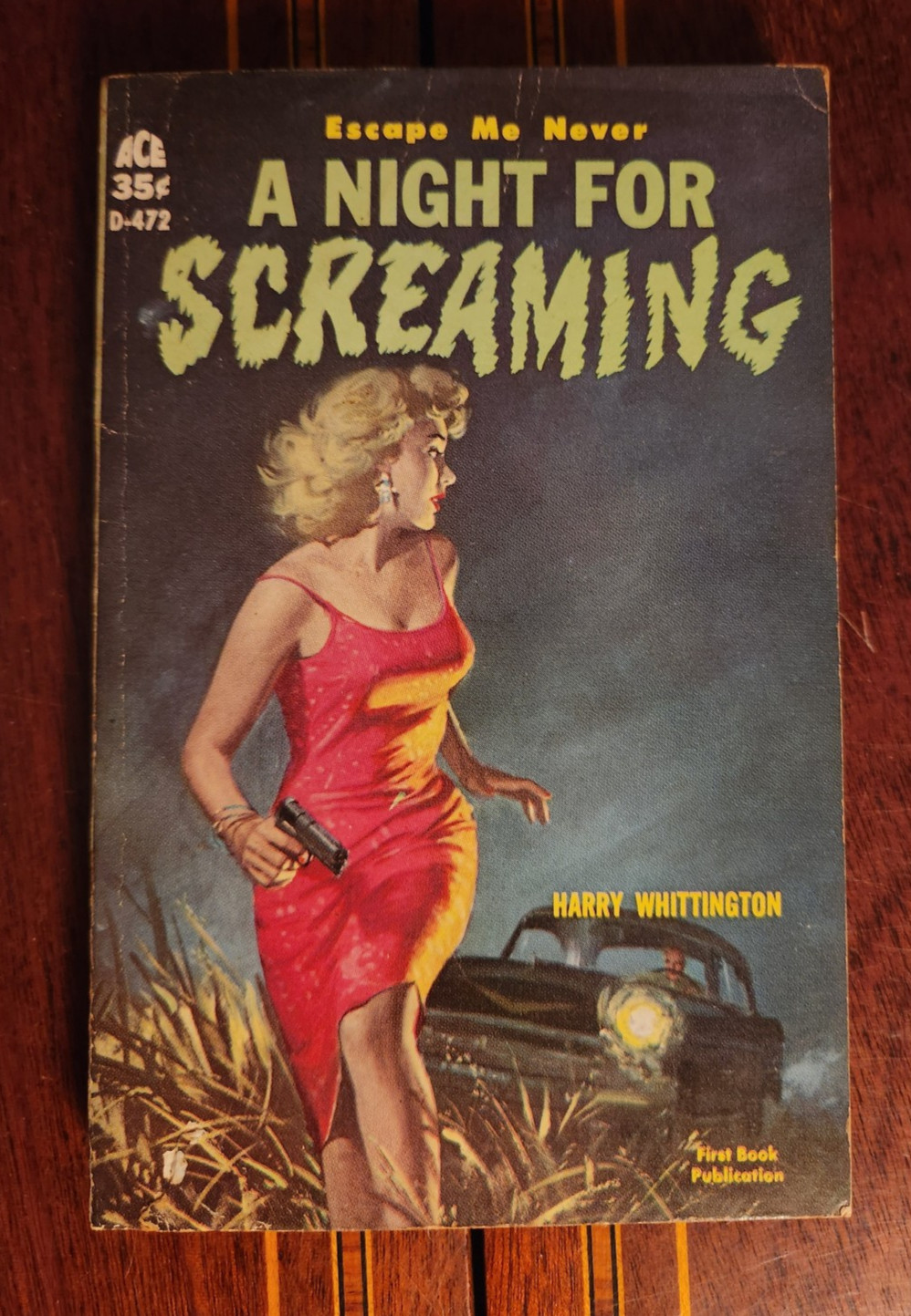 A NIGHT FOR SCREAMING HARRY WHITTINGTON 1960 VINTAGE ACE D-472 VG+/NF GGA PBO