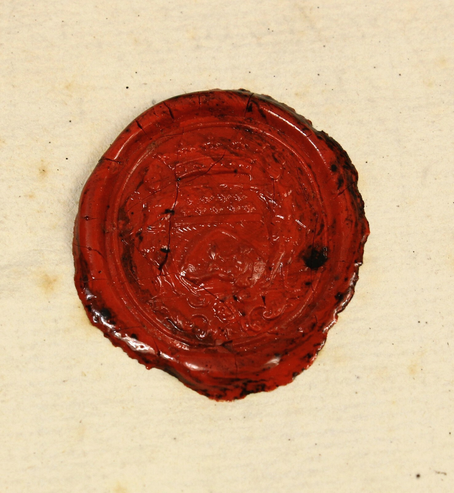 FRENCH India 1757 manuscript – SEE VIDEO – soldier’s death certificate wax seal