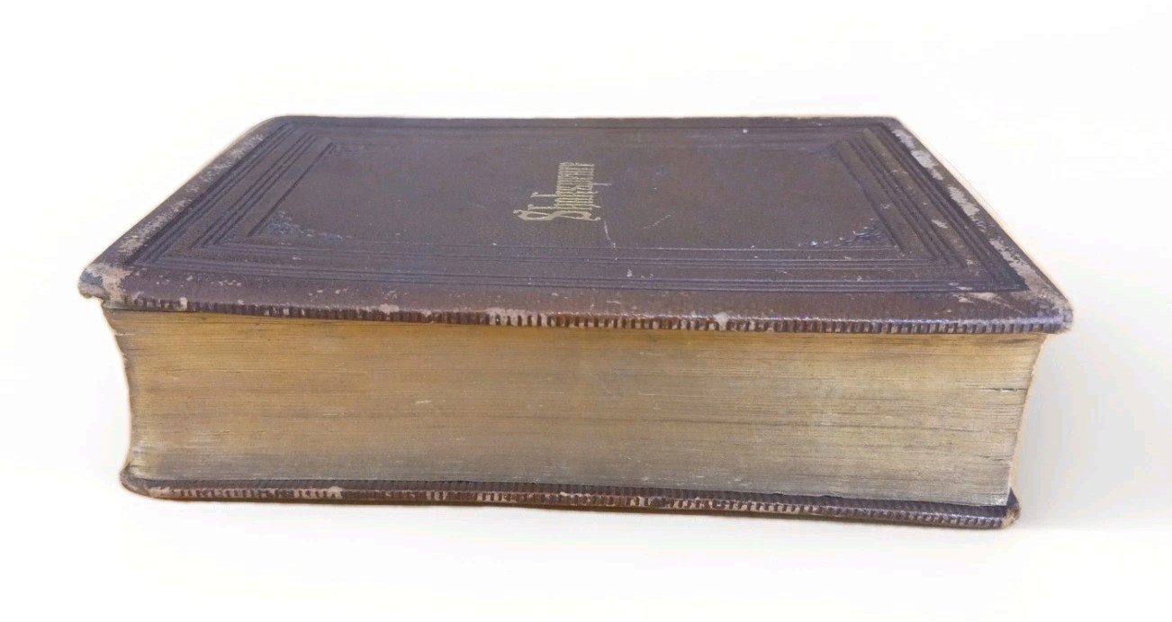 1865 Shakesprare’s Dramatic Works, Full Leather, Raised Bands, All Edge Gilt, HB