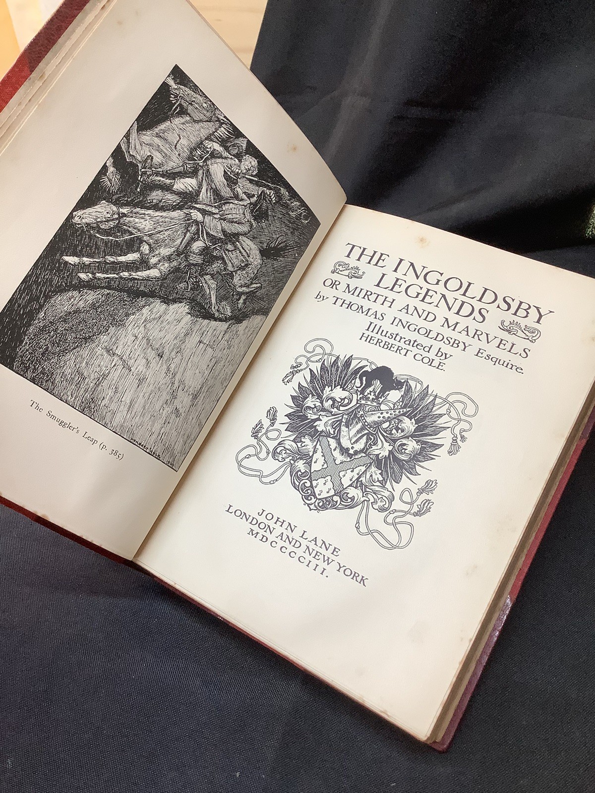 1903 Illustrations By Herbert Cole Ingoldsby Legends HB Thick Red Leather