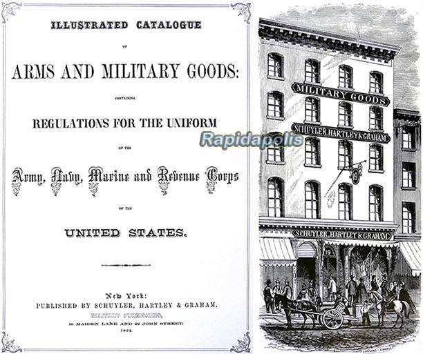 1864 ILLUSTRATED CATALOGUE OF ARMS & MILITARY GOODS Schuyler, Hartley & Graham