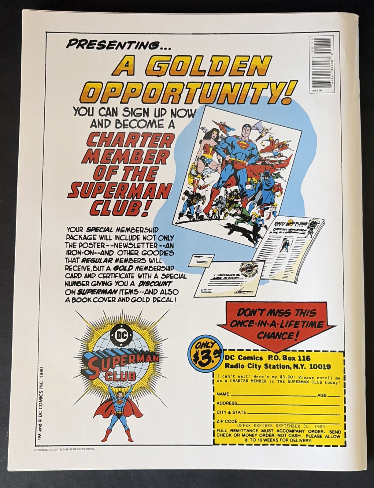Limited Edition UNTOLD LEGEND OF BATMAN #1 DC Comics 2025 New. Treasury Size