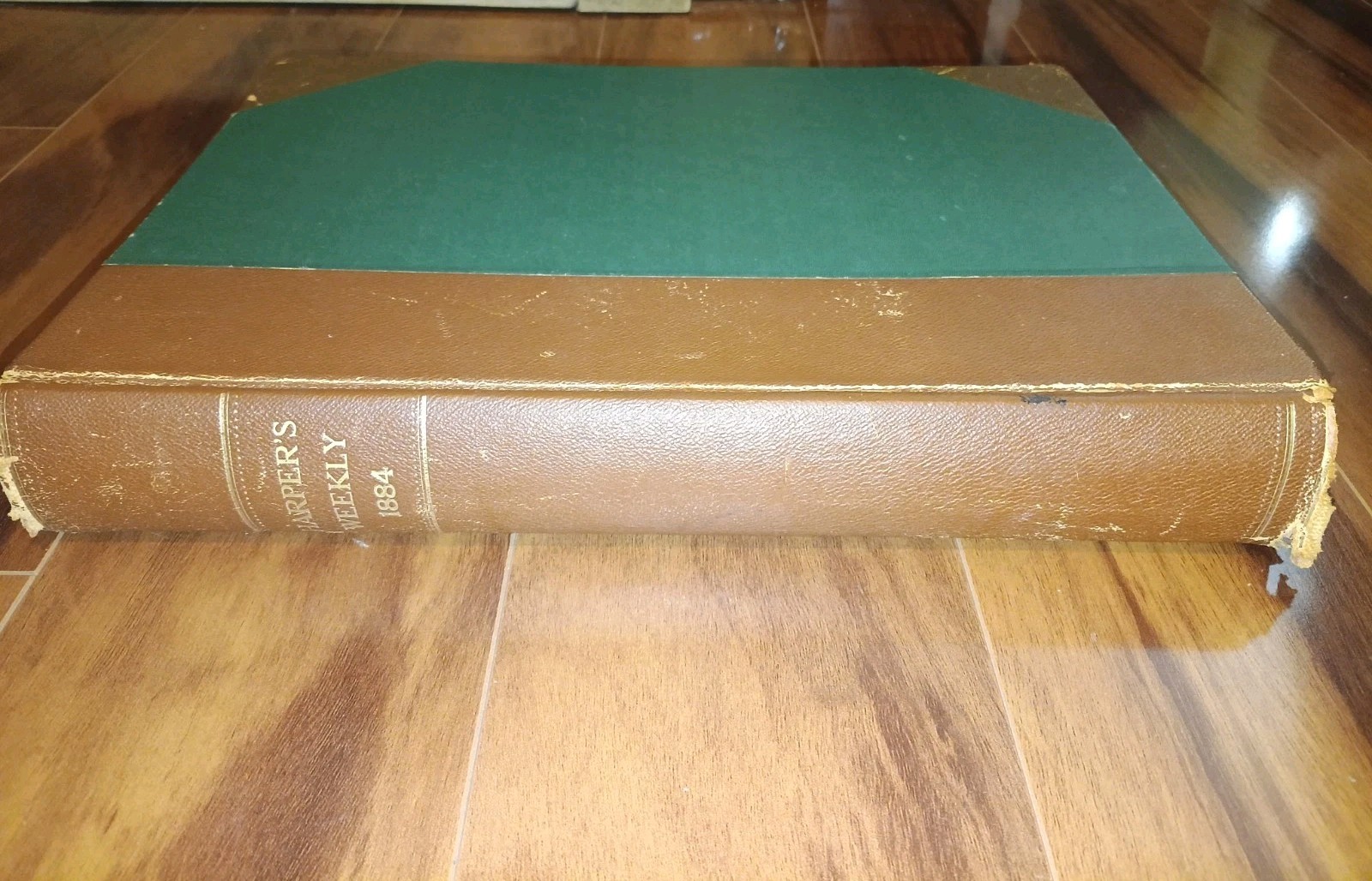 Antique Hard Bound Harper’s Weekly 1884 all issues, Full Year , Missing 2 Pages