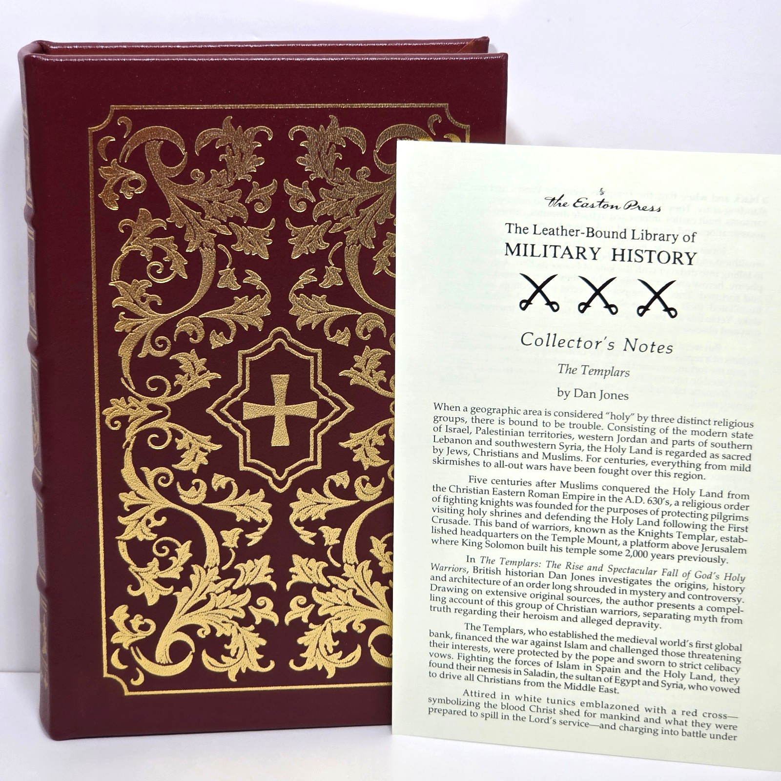 Easton Press The Templars Jones Leather Knights Crusade Holy Land History Notes