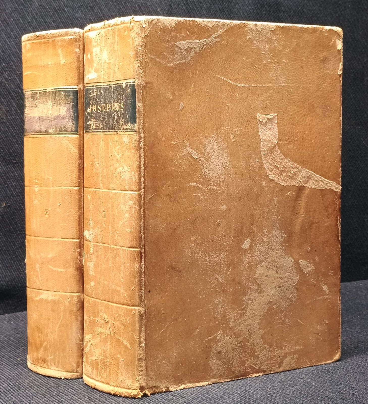 Antique WORKS OF FLAVIUS JOSEPHUS Whiston 1835 Jewish history war Palestine VG-