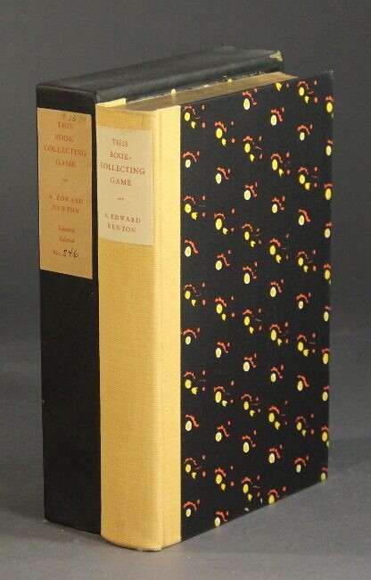 A EDWARD NEWTON / This book-collecting game 1928 Books on Books