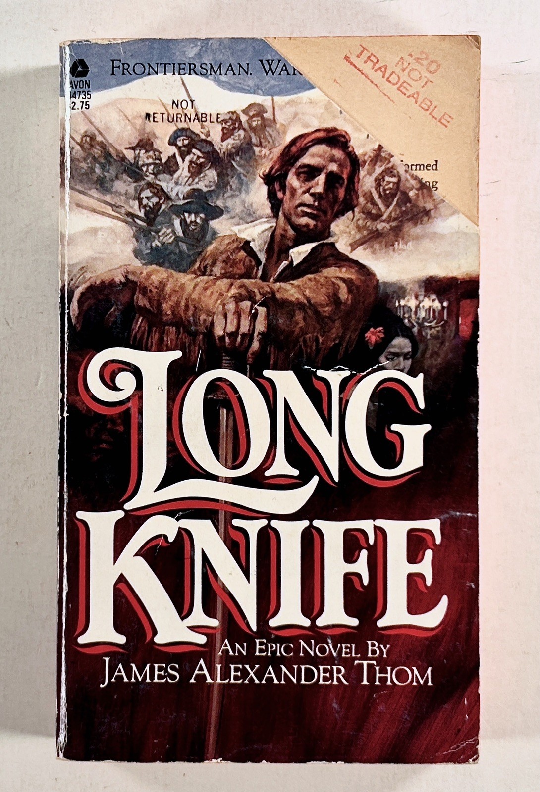 1979 James Alexander Thom LONG KNIFE Frontier historical epic AVON PB #44135