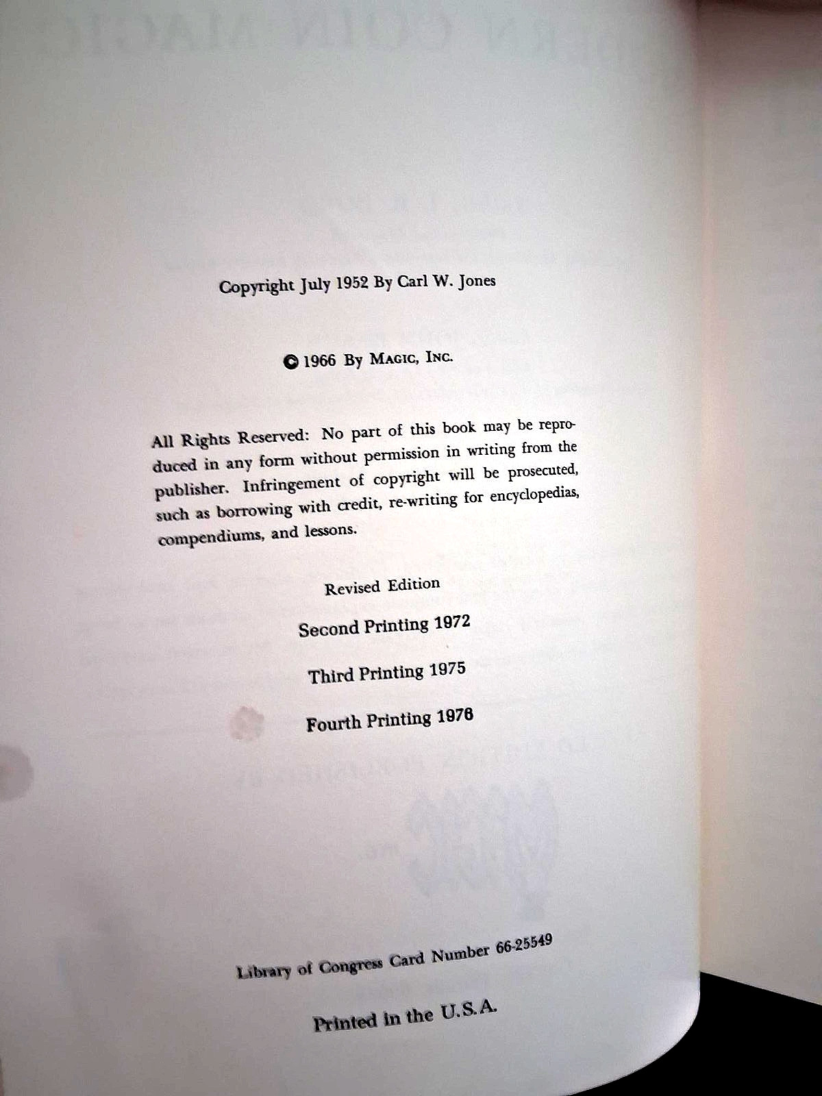 The New Modern Coin Magic by J.B. Bobo, 1966 – Vintage – Hardcover