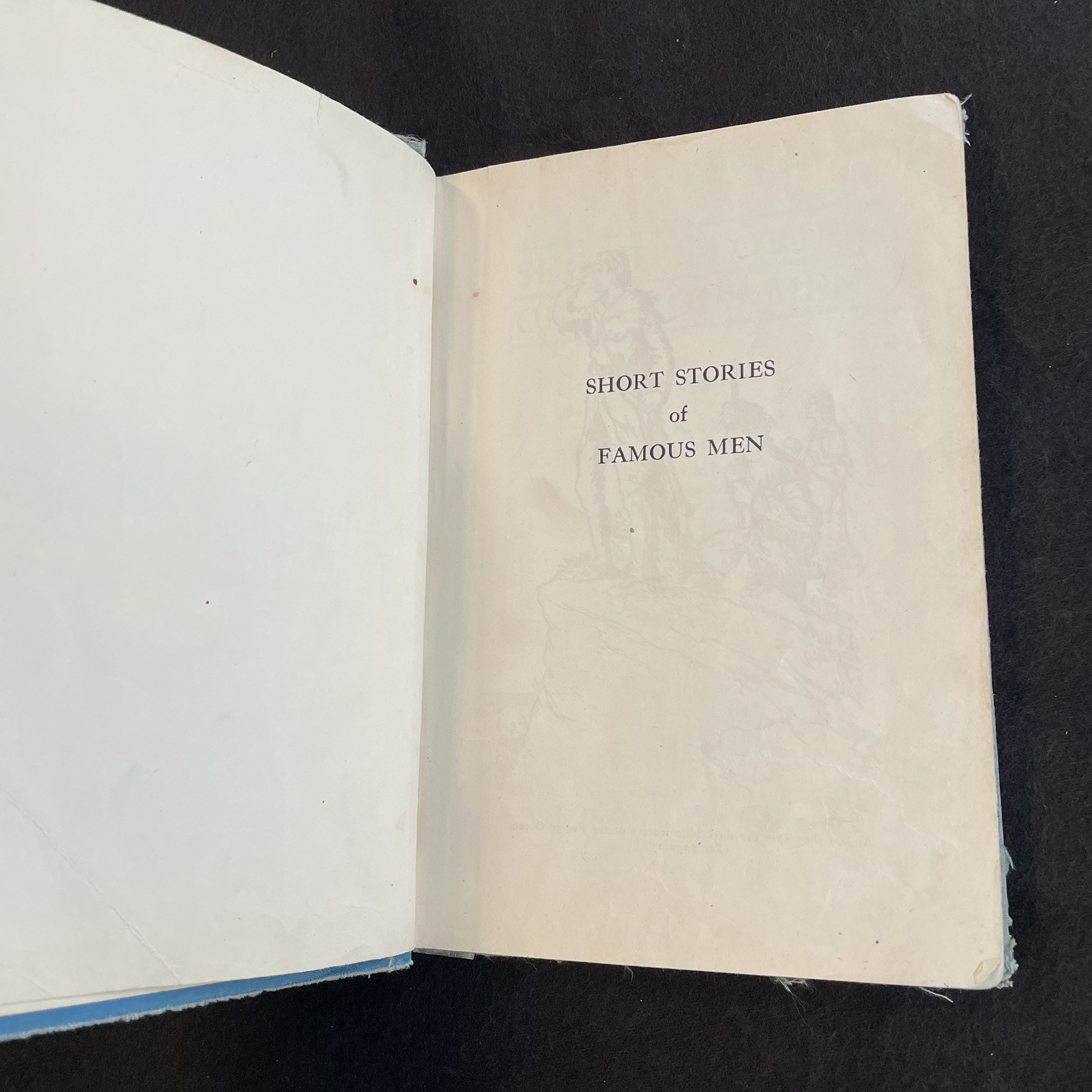 Short Stories of Famous Men Noble & Noble Blue Hardcover Vintage/Antique