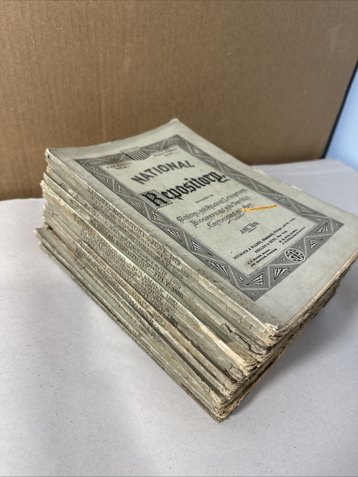 National Repository Magazine Lot 20 Issues 1879 & 1880 Travel Art Religion Books