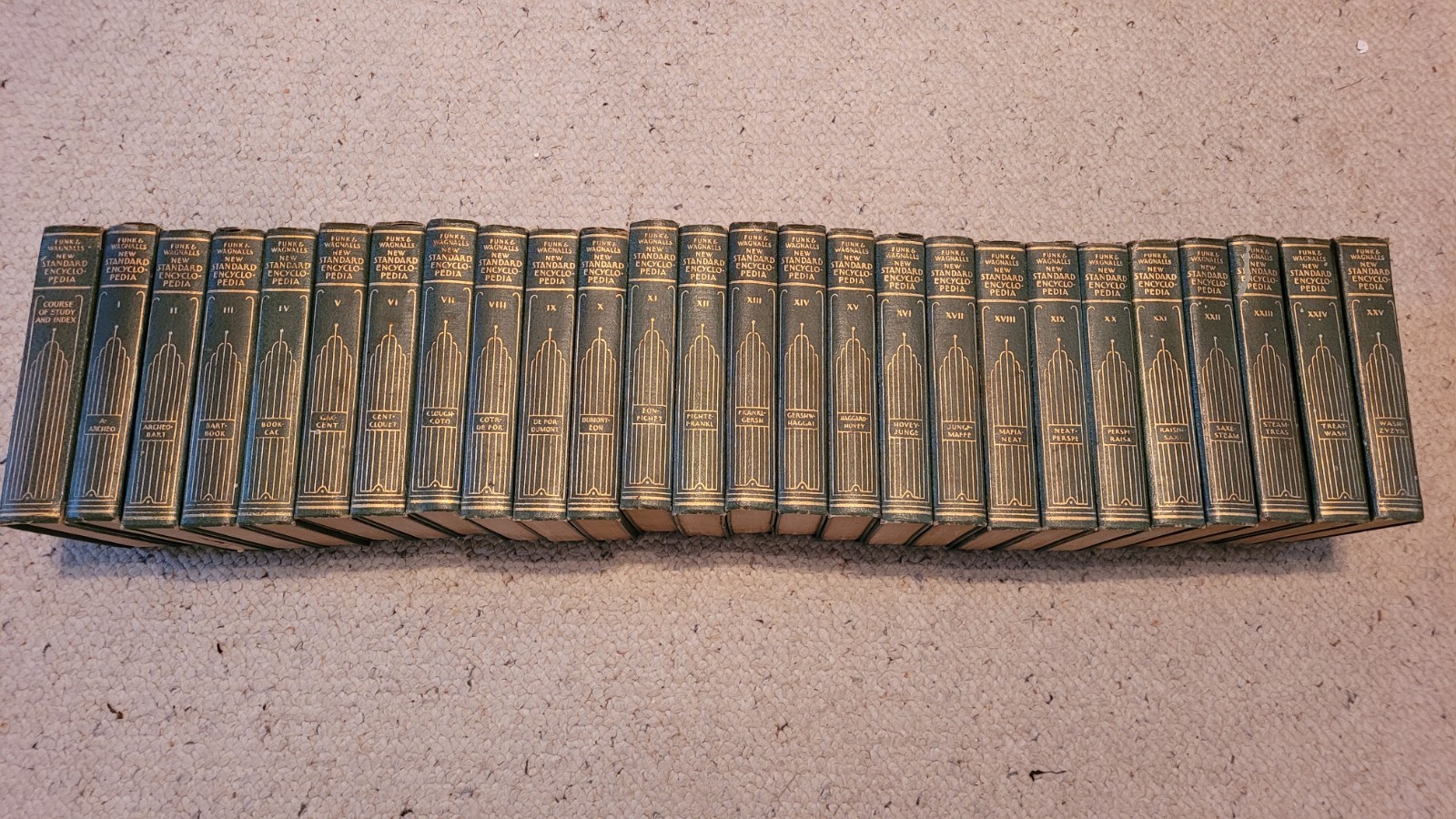Vintage 1931 Funk & Wagnalls New Standard Encyclopedia 25 Vols Complete Set