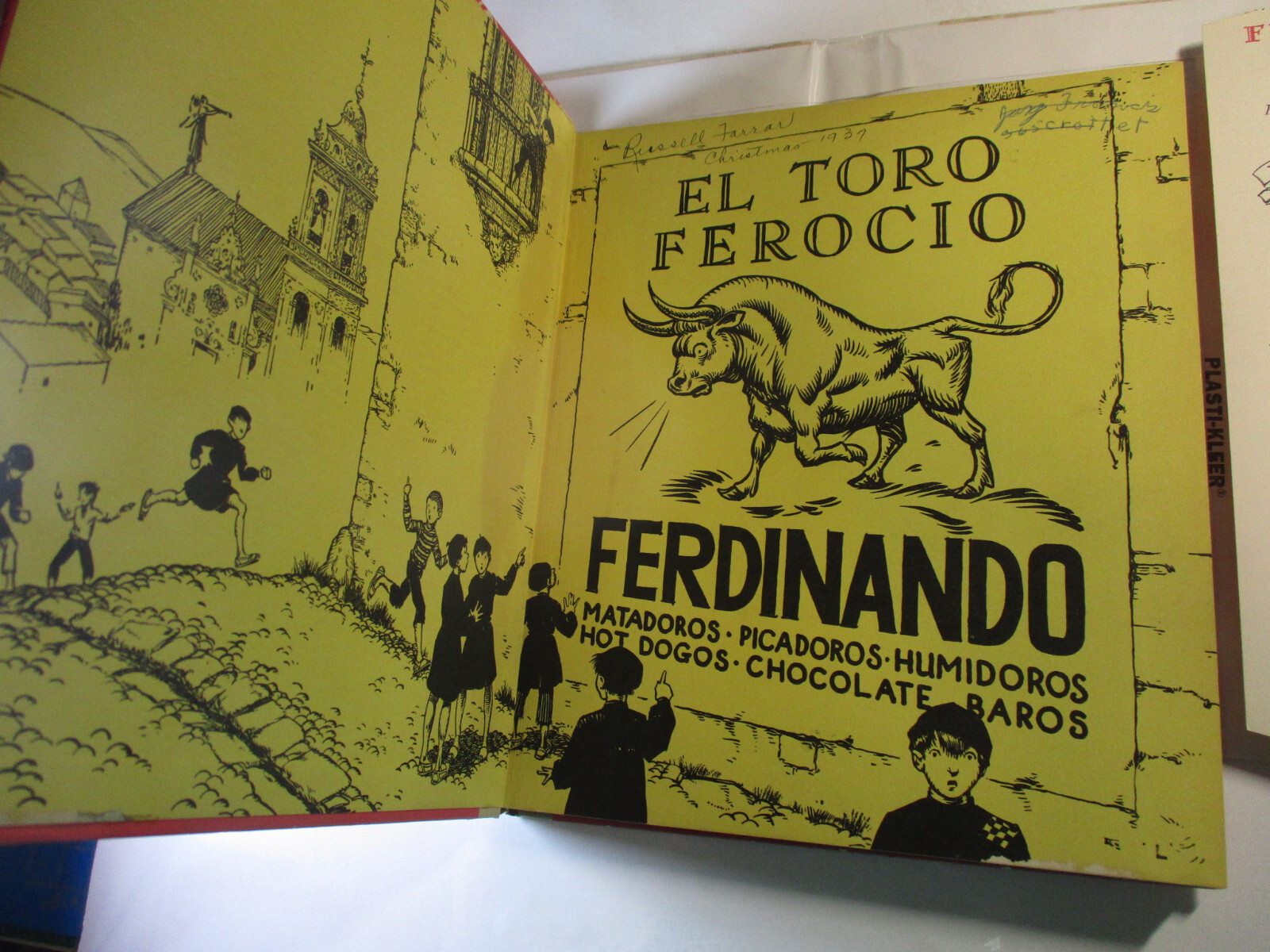 Story of Ferdinand, Munro Leaf, Robert Lawson, Viking Press, DJ, 8th Print, 1937