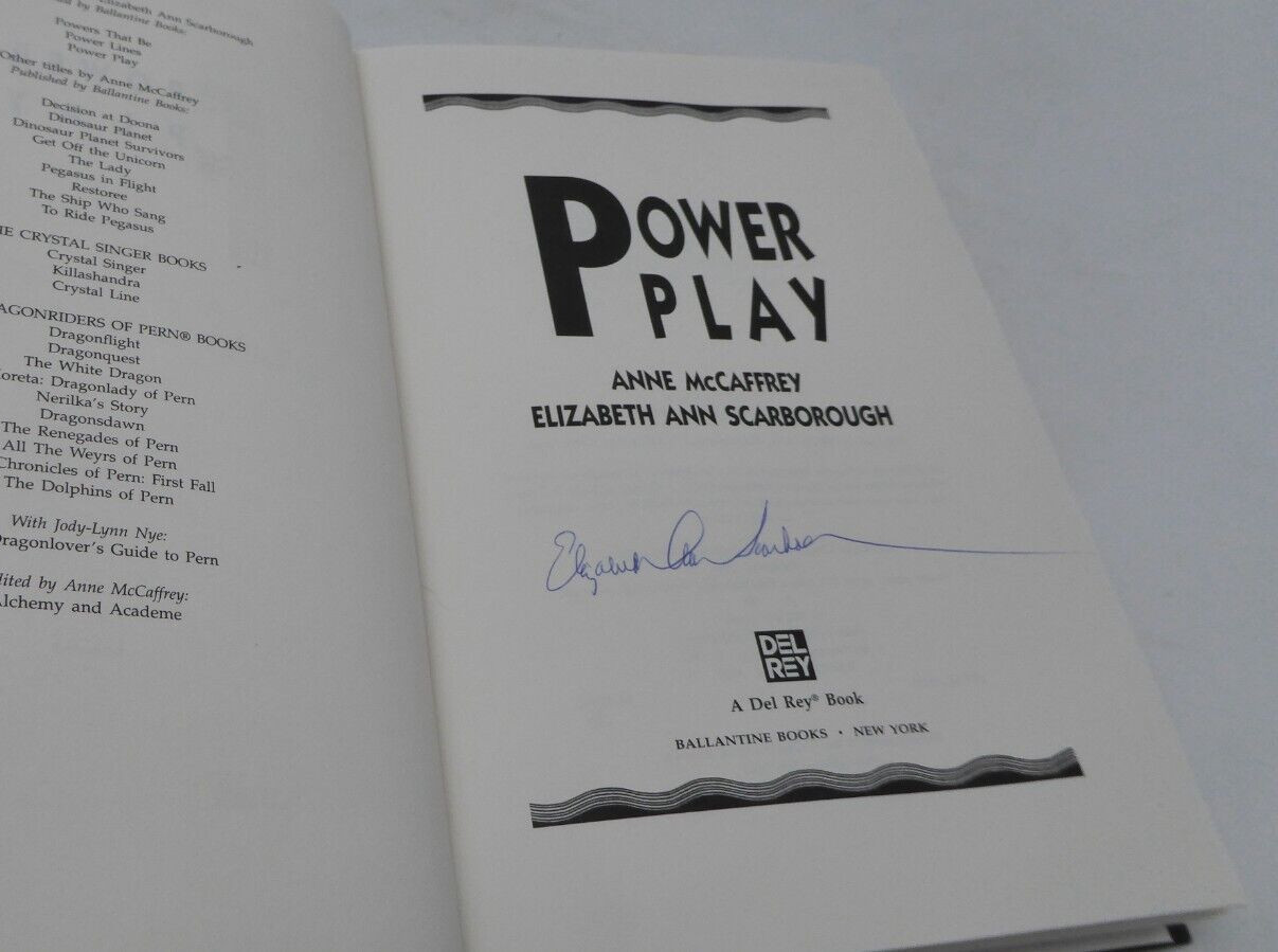 *SIGNED* Power Play -Anne McCaffrey /Elizabeth Ann Scarborough (HC, 1995)