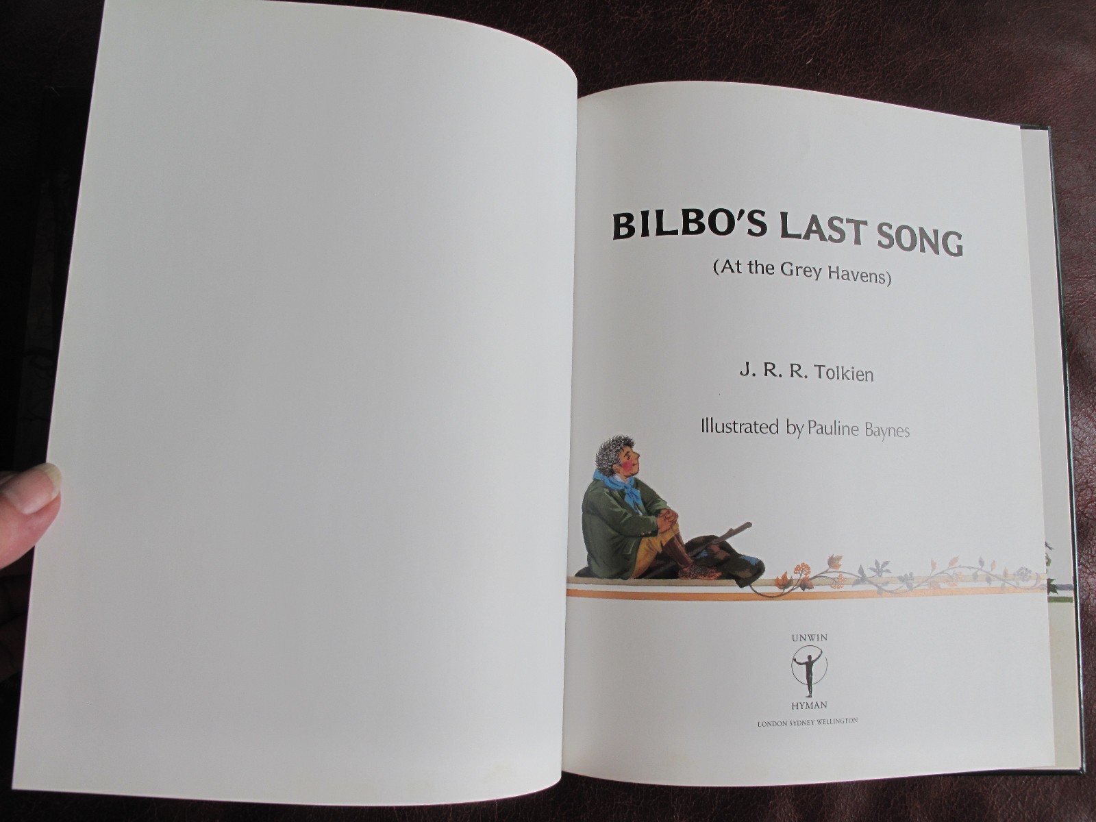 BILBO’S LAST SONG – J.R.R. TOLKIEN – 1ST EDITION 1990 ILLUST. BY PAULINE BAYNES