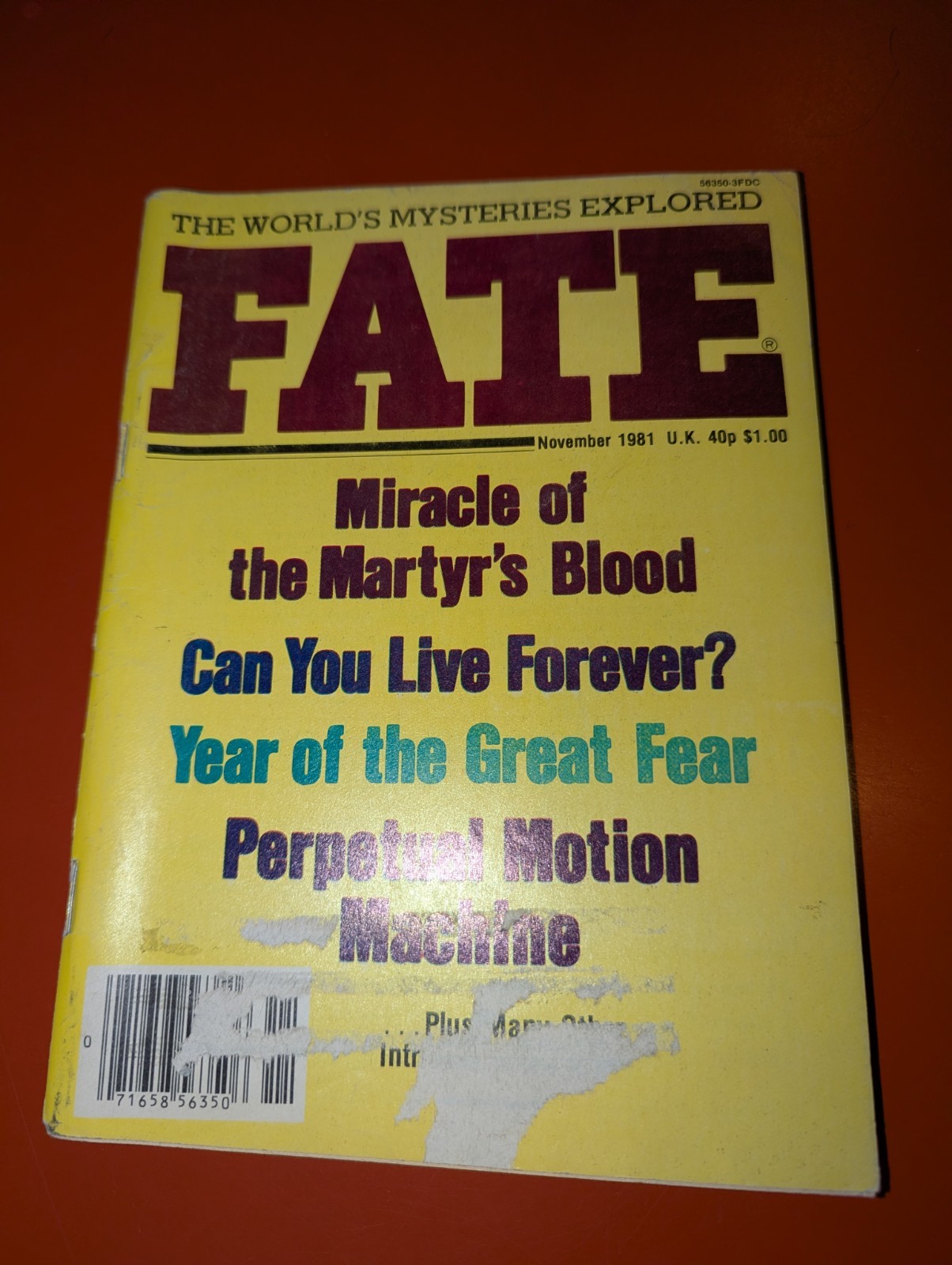 1981 Fate Magazine/Digest Lot of 9 Science Fiction Unexplained