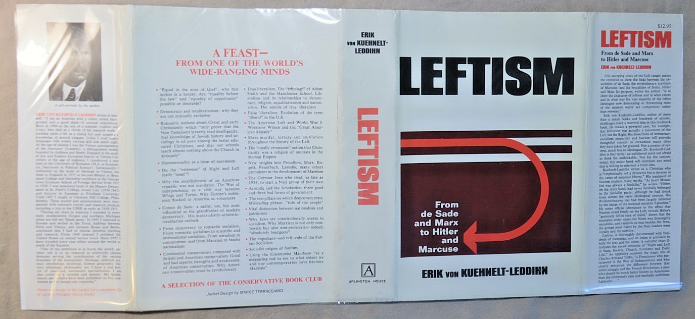 LEFTISM by Erik von Kuehnelt-Leddihn HC/DJ NF/NF First Edition Arlington House