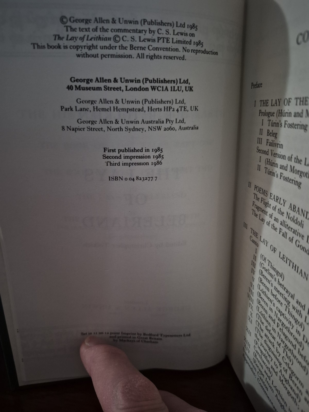 The Lays of Beleriand by J.R.R Tolkien History of Middle Earth U.K UNREAD FINE