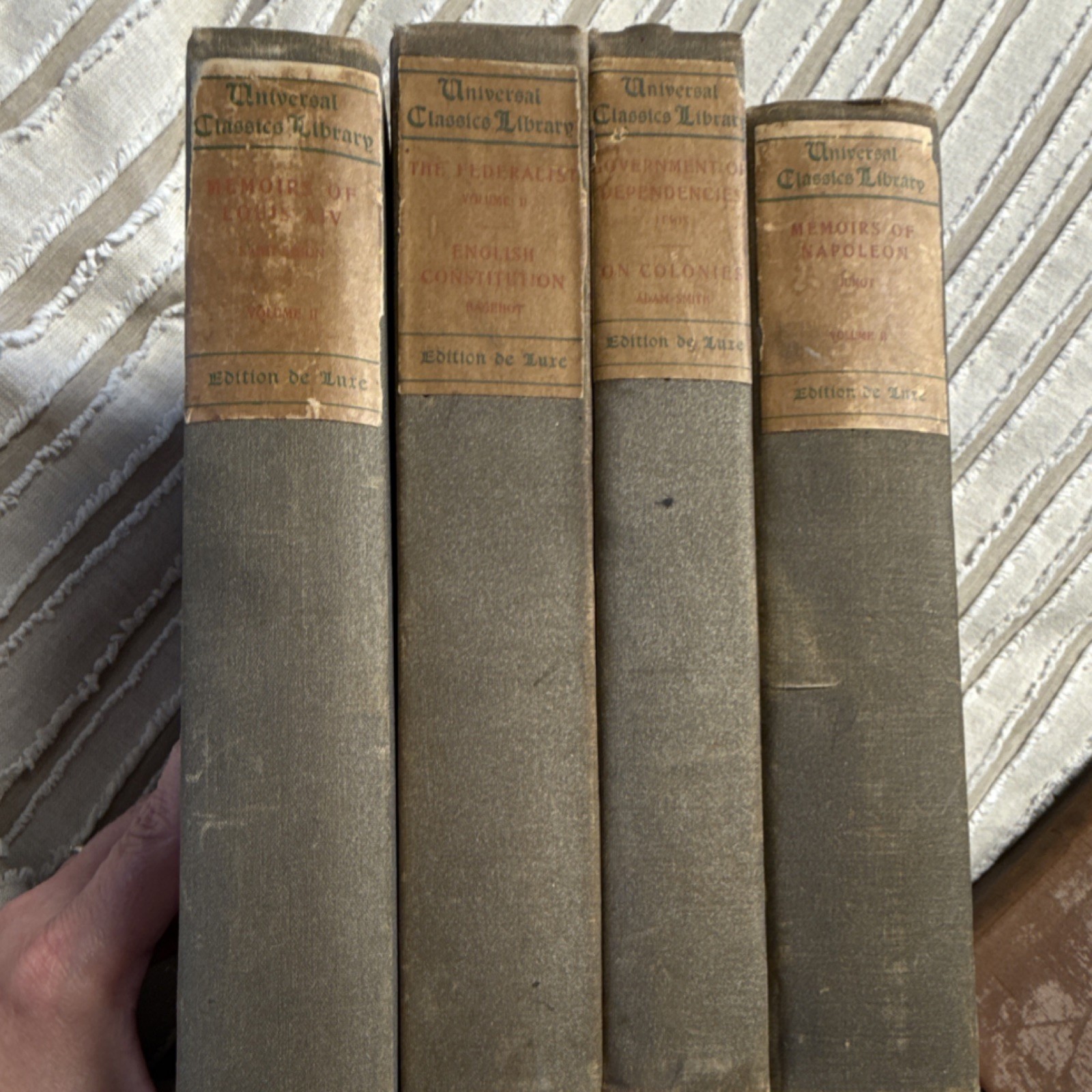 Universal Classics Library Edition de Luxe Cloth History Memoirs Set