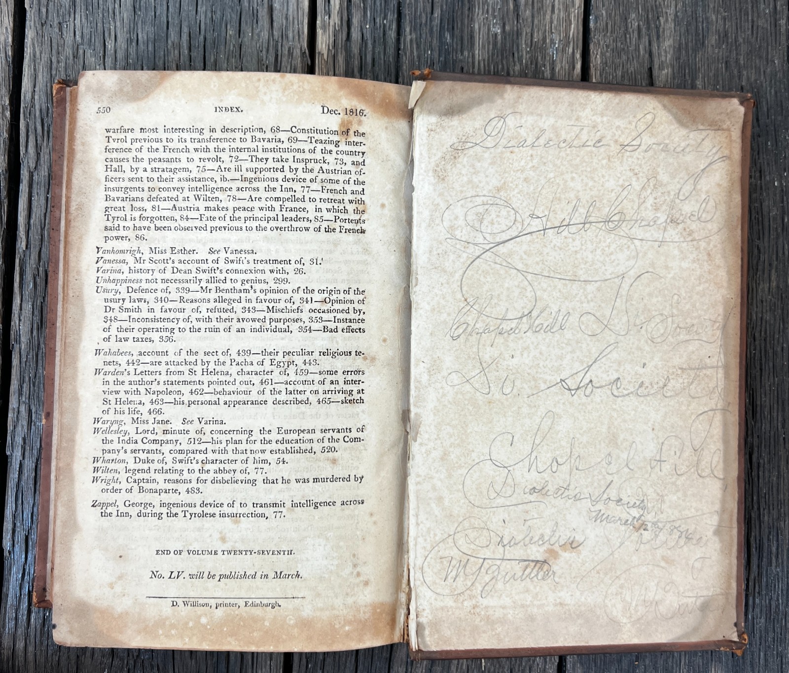 1816 The Edinburgh Review or Critical Journal Sept – Dec 1816 – British Qtly