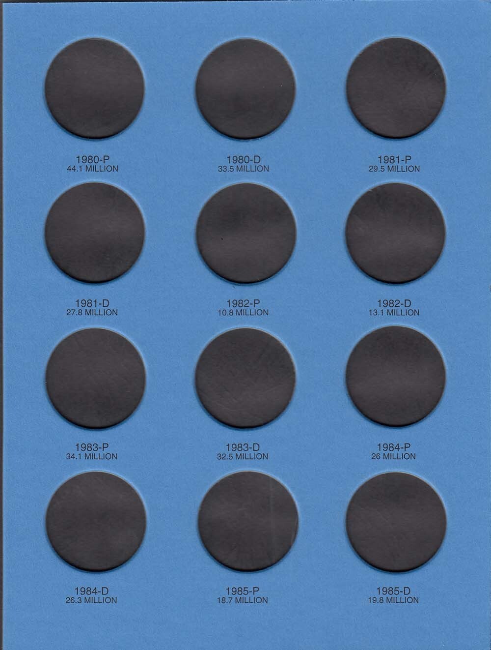 Whitman Blue Coin Folder For Kennedy Half Dollar No 1 1964-1985 Album 9699 New