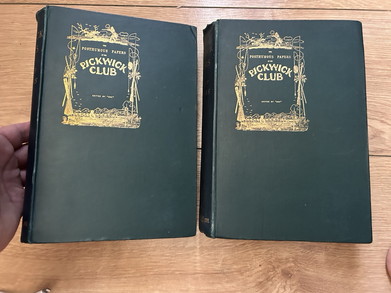 Charles Dickens PICKWICK PAPERS Victoria Edition 1887 2 Vol Set Illustrated