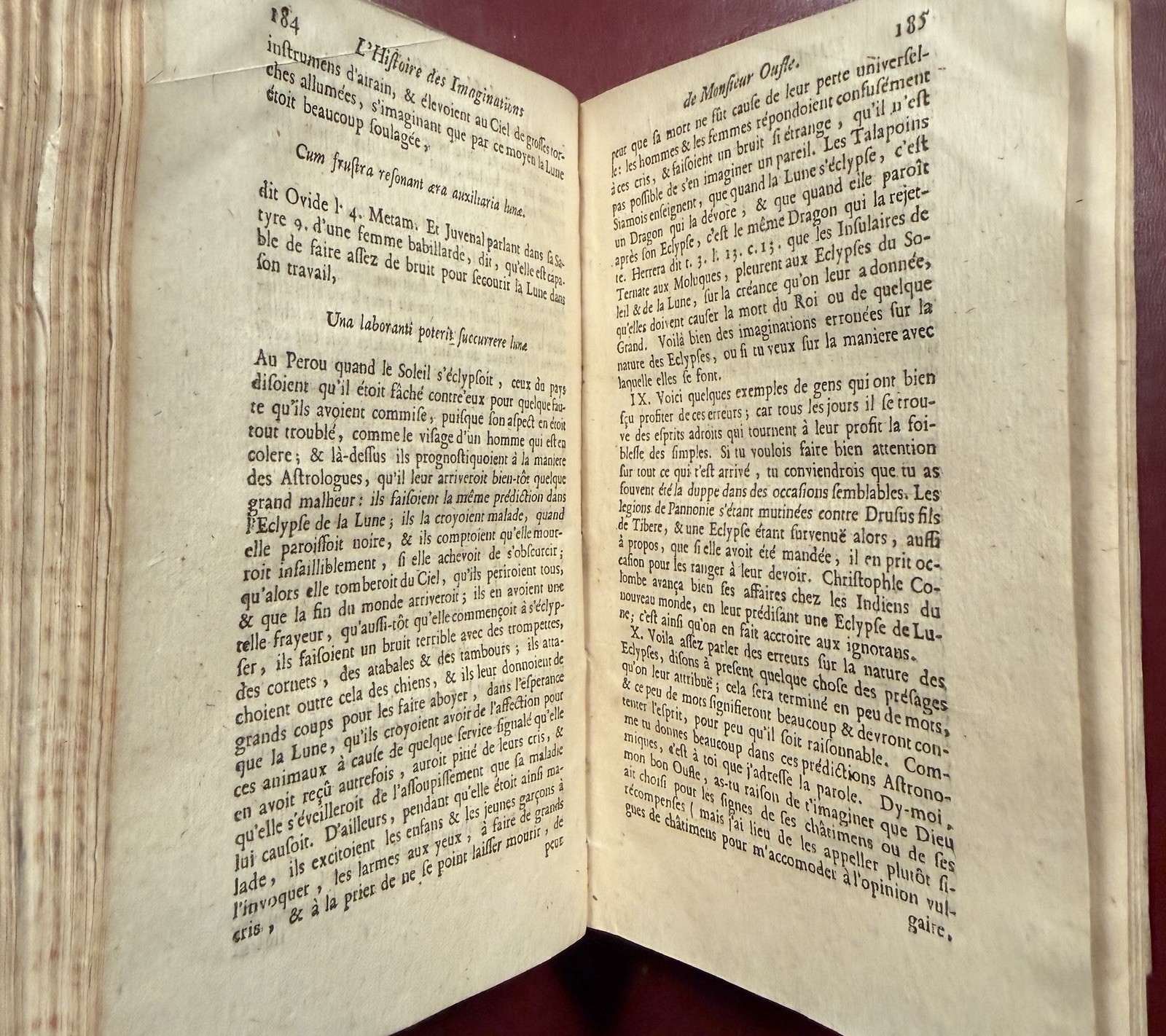 1710 Rare Witchcraft Illustrated Occult Book – History Of Monsieur Oufle French