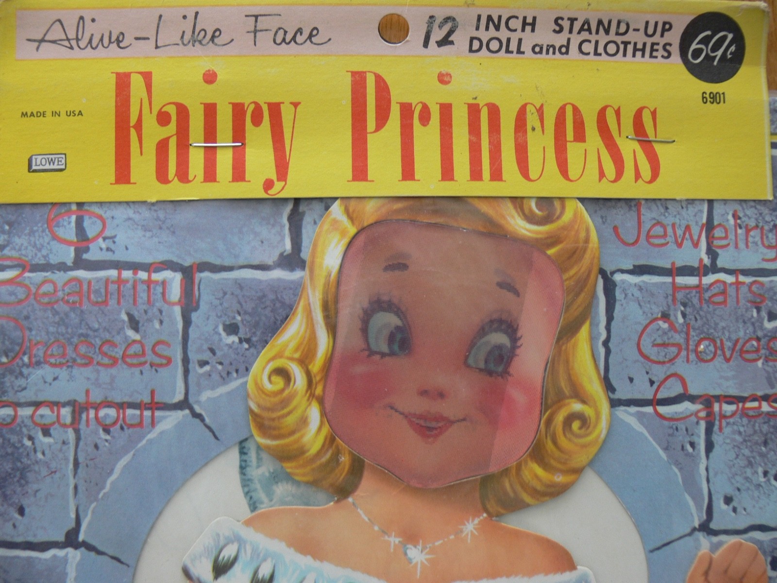 Vintage Children’s Book ~ FAIRY PRINCESS -Alive-Like Face 12 inch stand-up doll