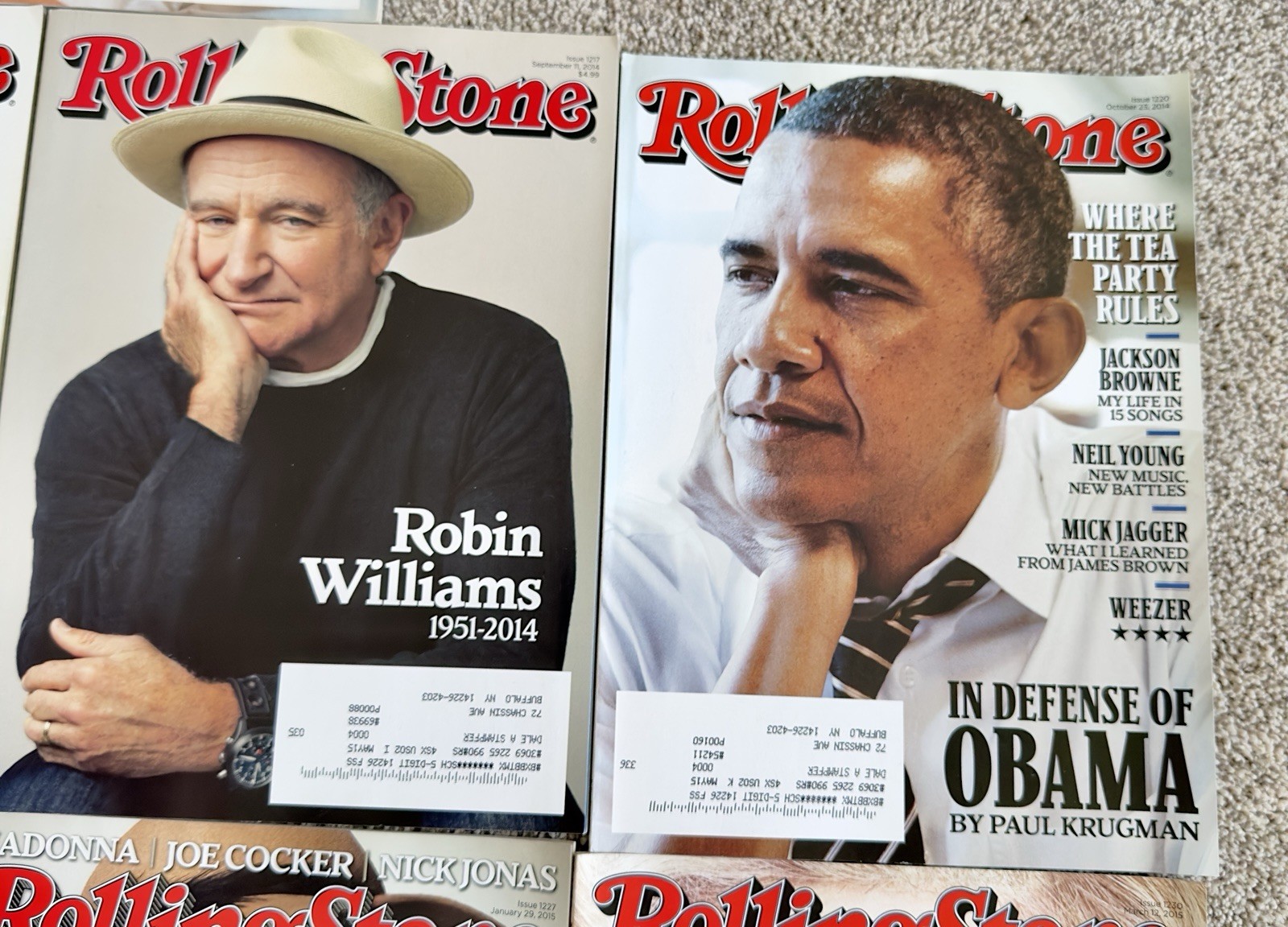 Vintage Rolling Stone Magazine Lot of 13 2014/2015 Issues #1214 Thru #1243 C3