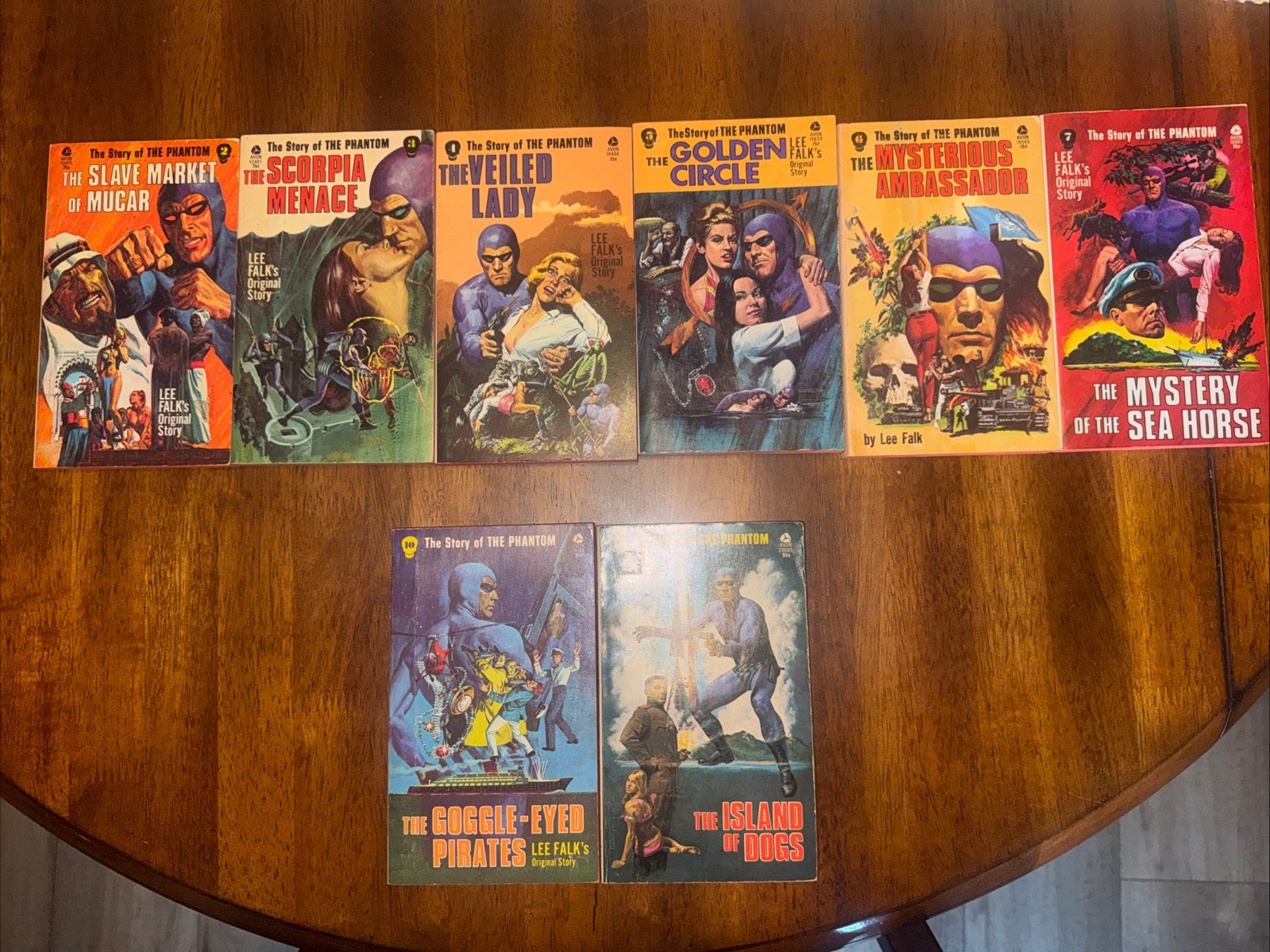 Phantom Book Series 1970 Lot Of 8 Books Two Through Seven and 10 and 13 Avon PB