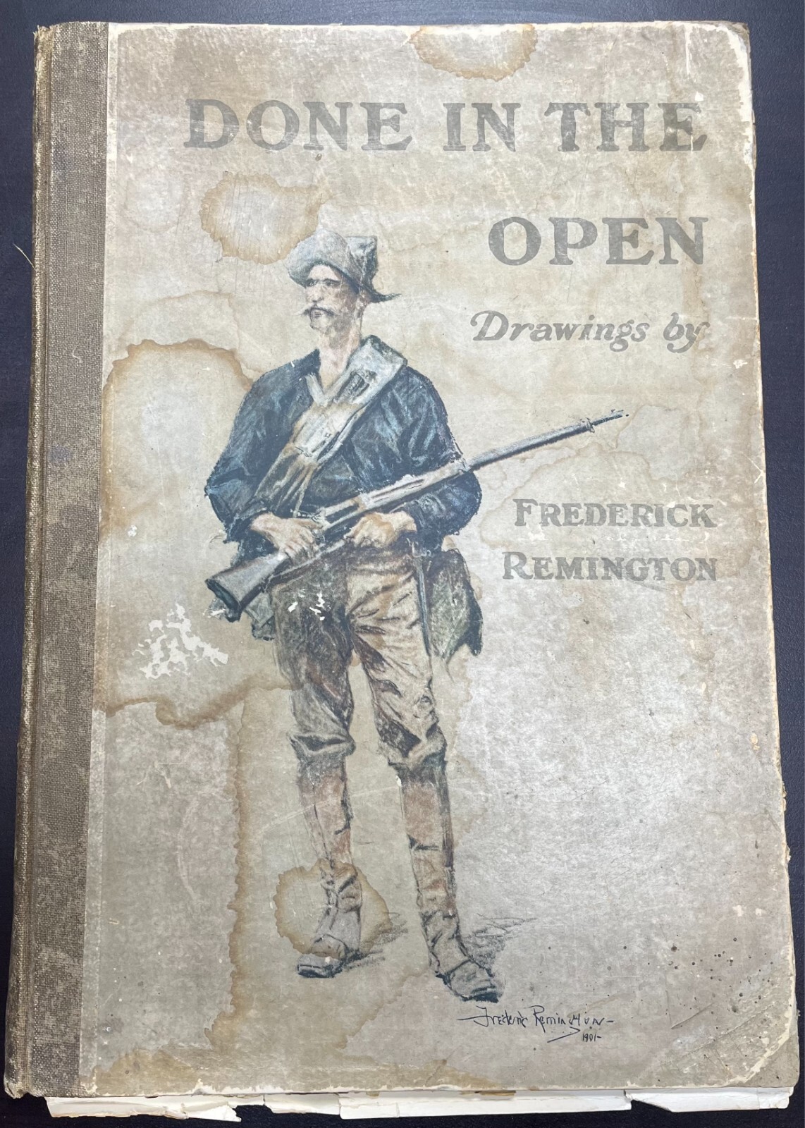 Vintage 1902 Book Done In The Open Drawings By Frederic Remington Illustrated