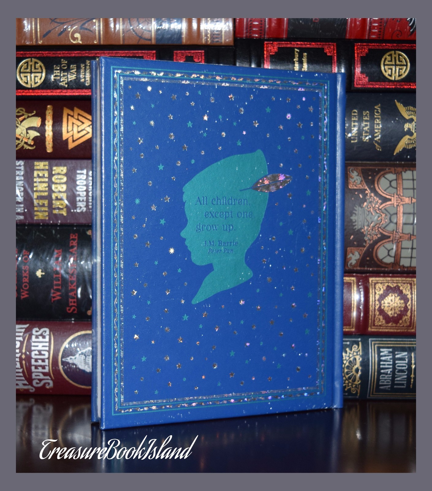 New Peter Pan by Barrie Illustrated Leather Sealed Bound Collectible Hardcover
