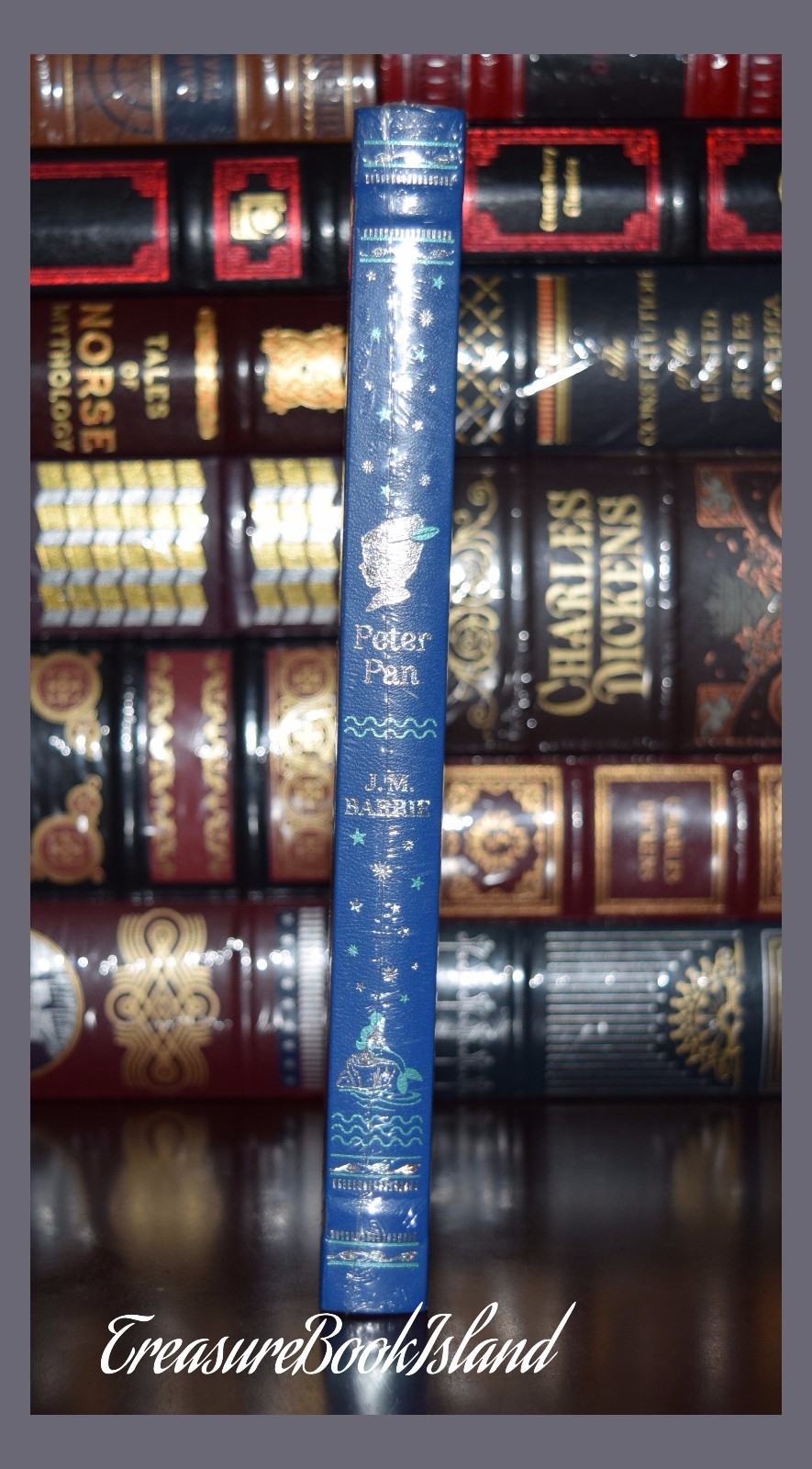 New Peter Pan by Barrie Illustrated Leather Sealed Bound Collectible Hardcover