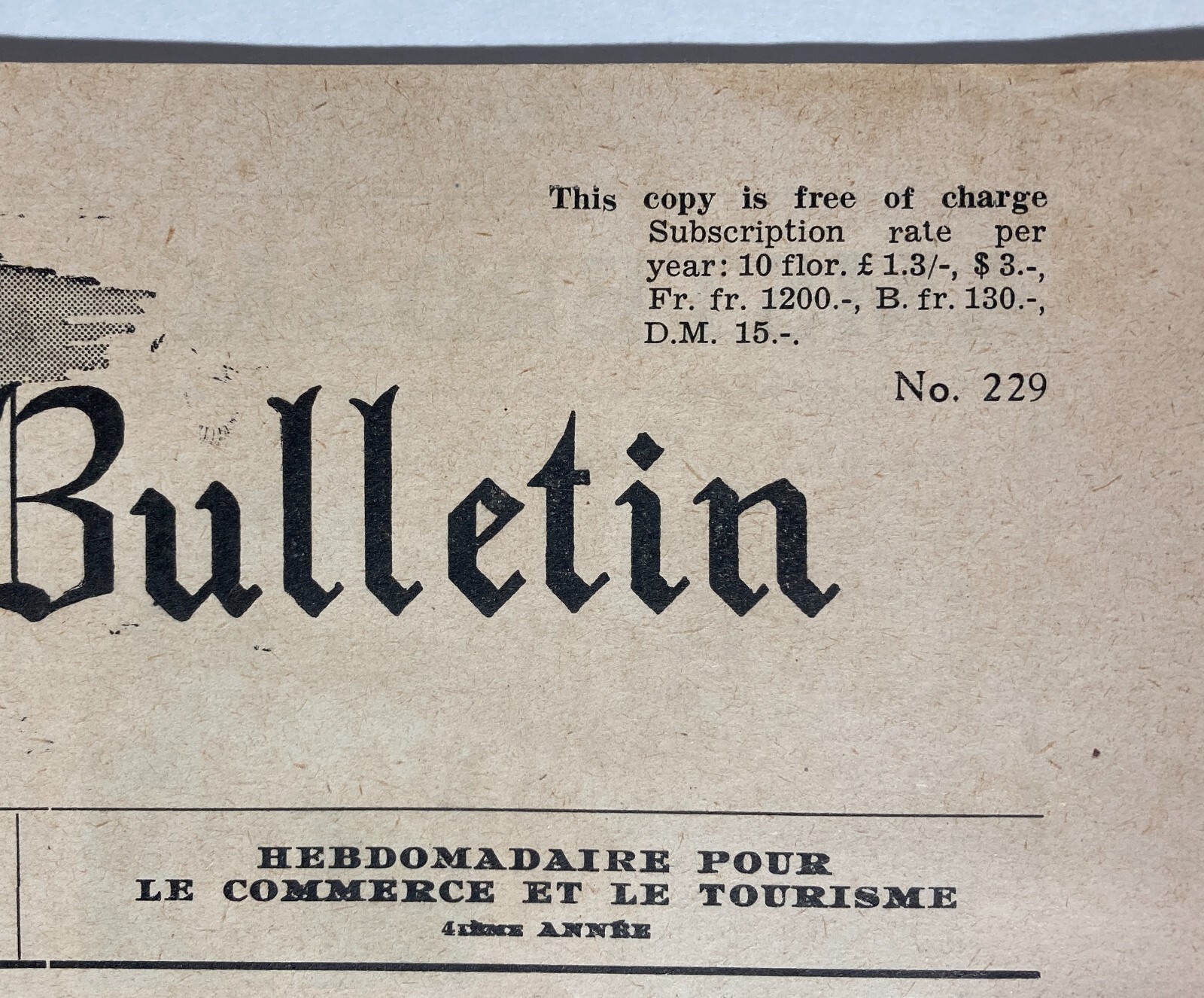 Holland World News Bulletin Amsterdam Vintage 1955 English German 2 Newspapers