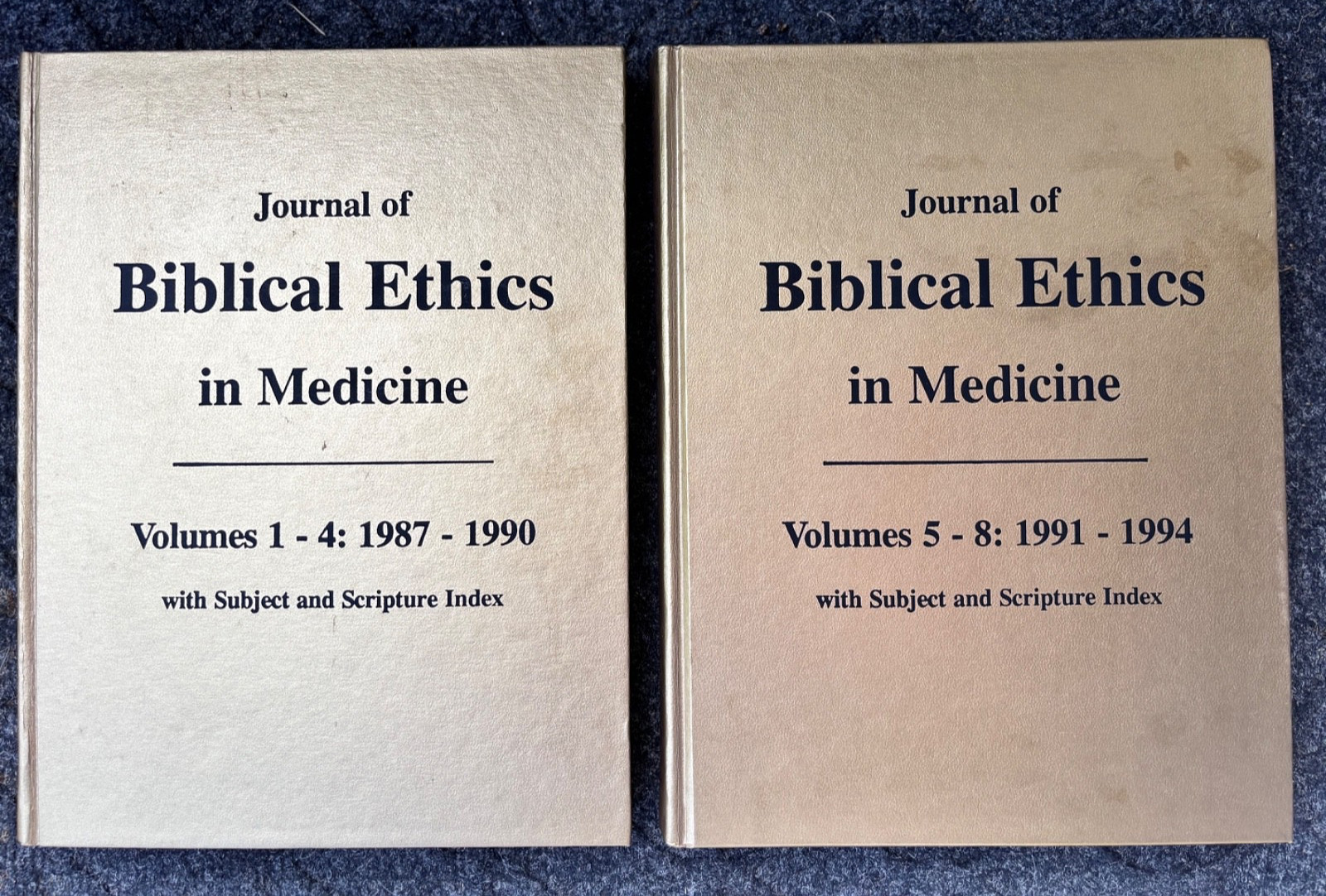 Journal of Biblical Ethics in Medicine Vol 1-4 & Vol 5-8 Set, RARE, VG++