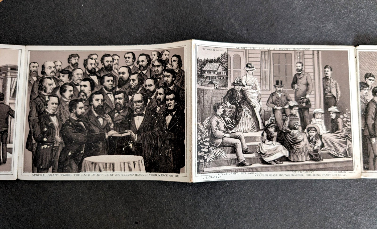 U.S. Grant Album Memorial 1886 Accordian Views Complete