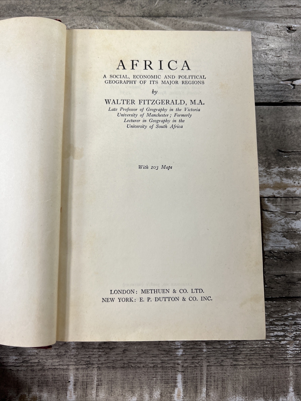 1950 Antique Regional Geography Book “Africa” Illustrated with Maps