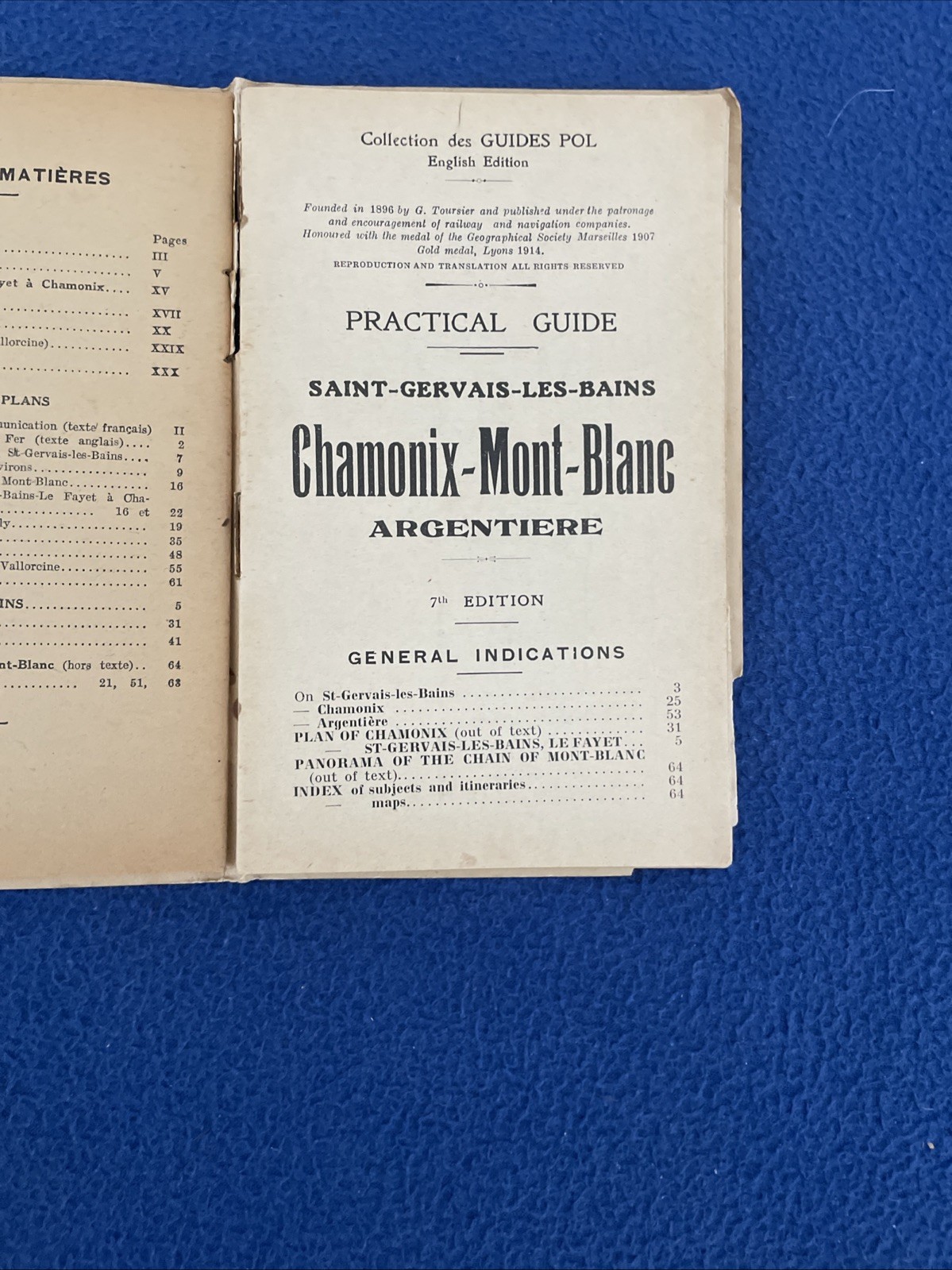Guide Chamonix Mont Blanc Book Map Guide French English