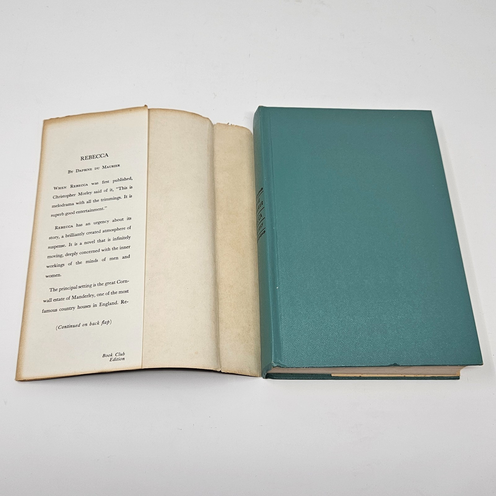 Rebecca by Daphne Du Maurier 1938 Hardcover Book Club Edition